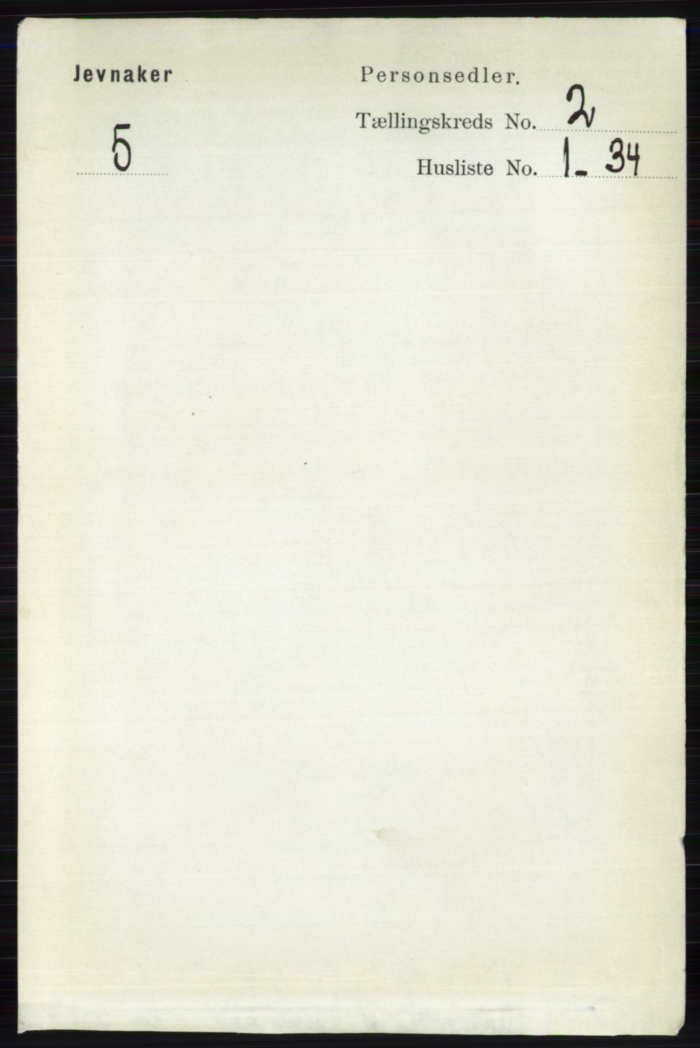 RA, 1891 census for 0532 Jevnaker, 1891, p. 632