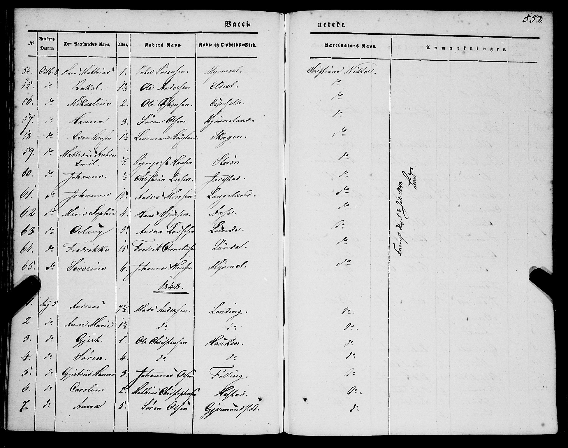 Gaular sokneprestembete, AV/SAB-A-80001/H/Haa: Parish register (official) no. A 4II, 1841-1859, p. 552