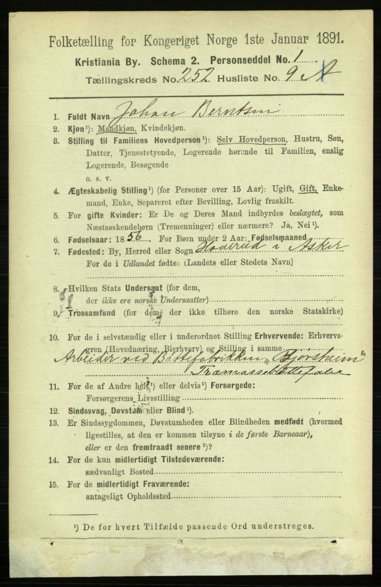 RA, 1891 census for 0301 Kristiania, 1891, p. 153466