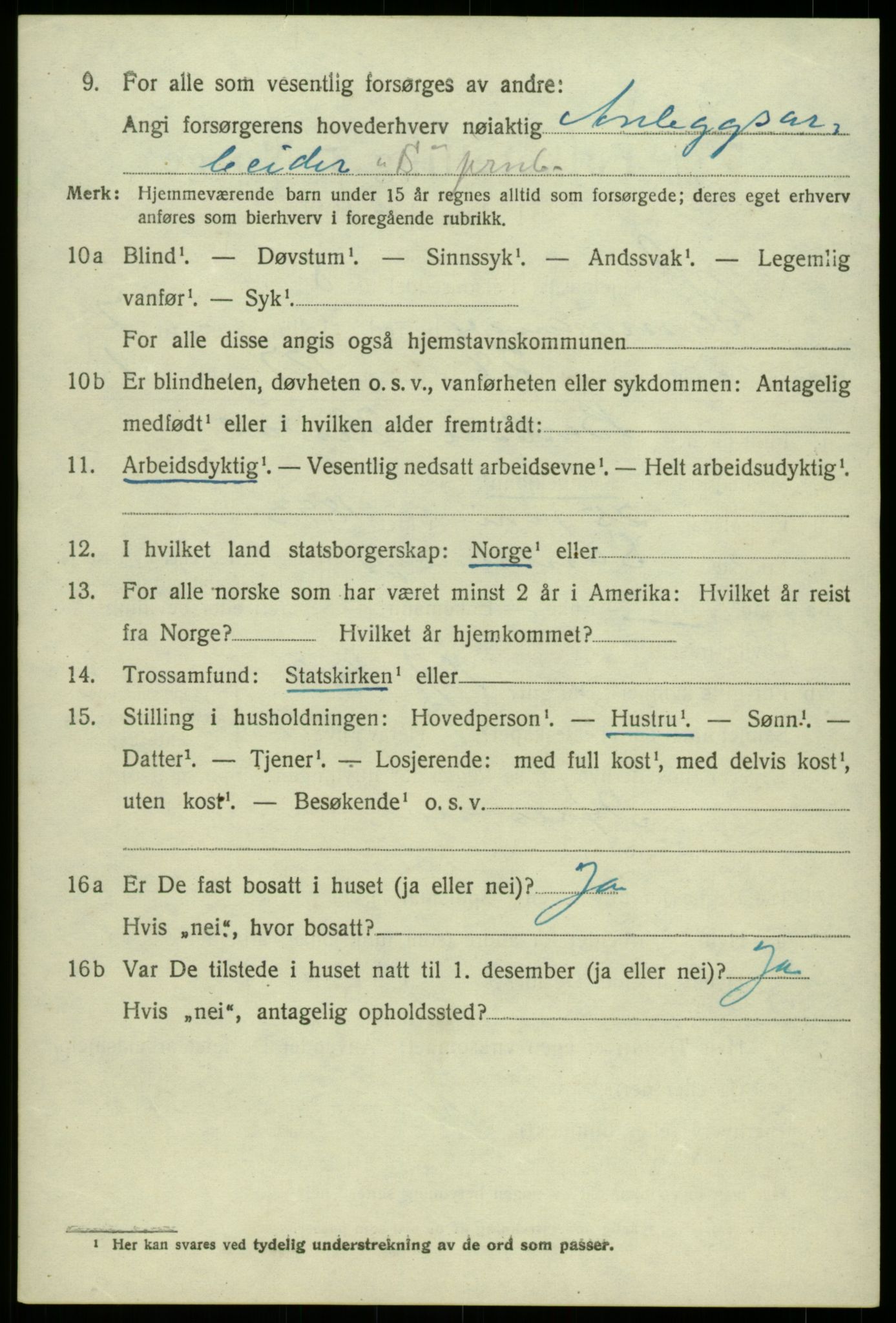 SAB, 1920 census for Samnanger, 1920, p. 3518