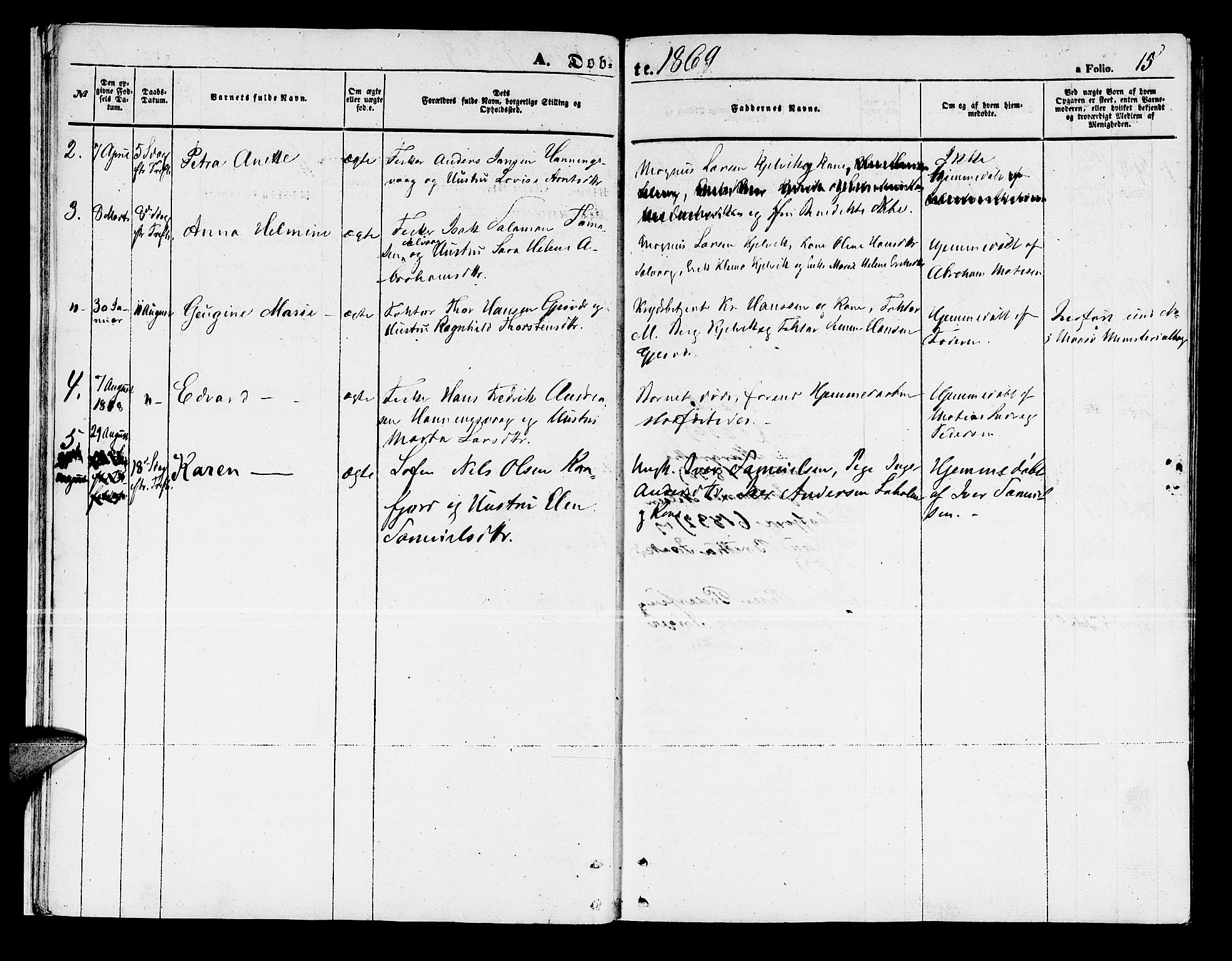 Måsøy sokneprestkontor, SATØ/S-1348/H/Hb/L0003klokker: Parish register (copy) no. 3, 1861-1886, p. 15