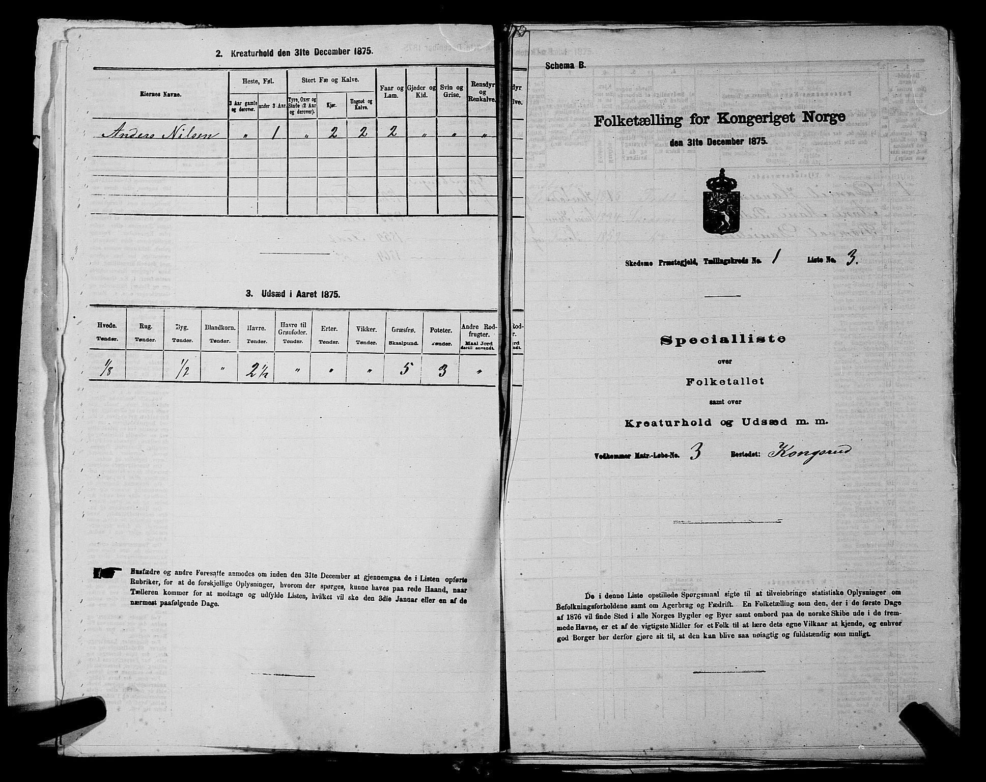 RA, 1875 census for 0231P Skedsmo, 1875, p. 46