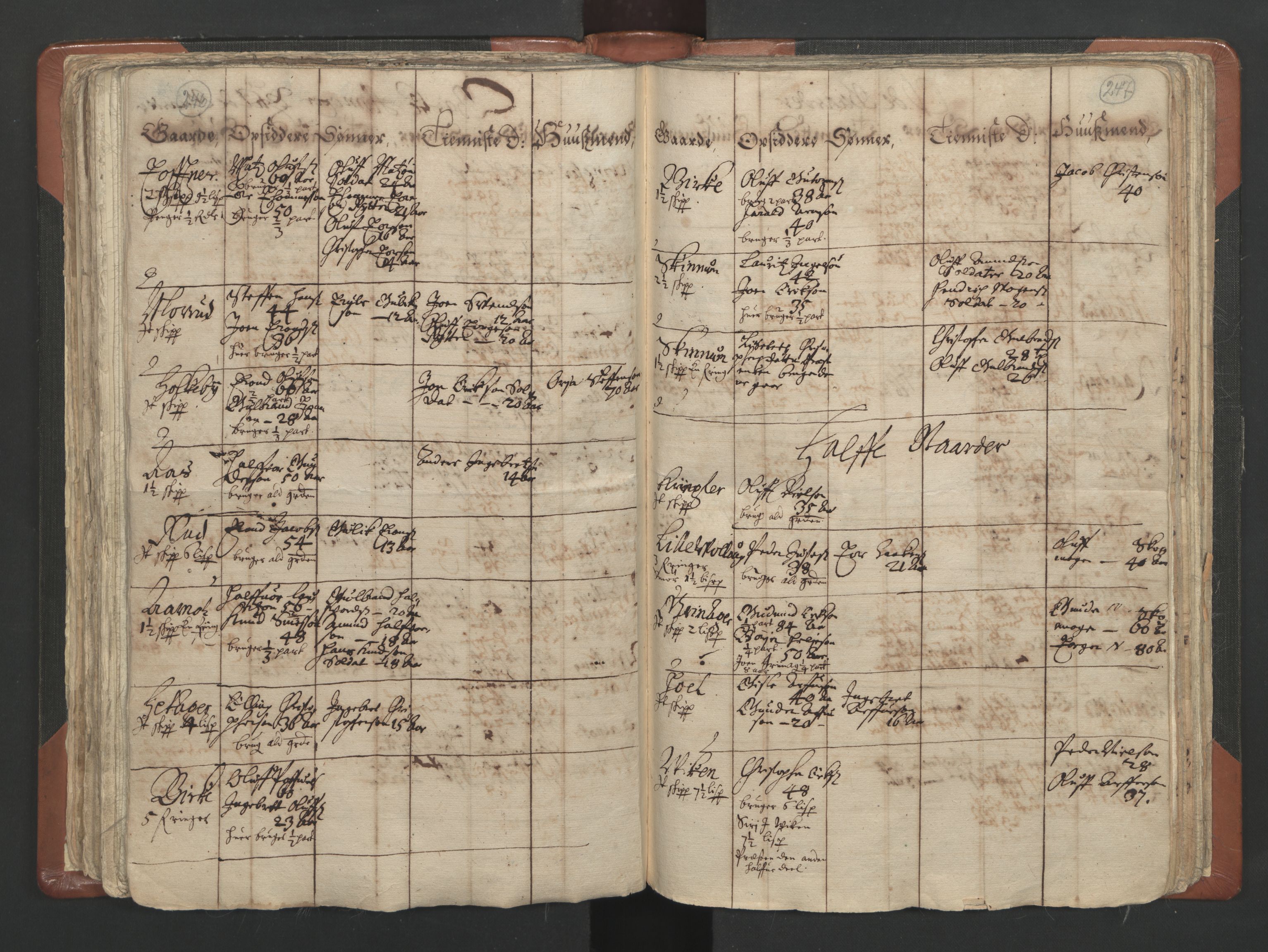 RA, Vicar's Census 1664-1666, no. 4: Øvre Romerike deanery, 1664-1666, p. 246-247