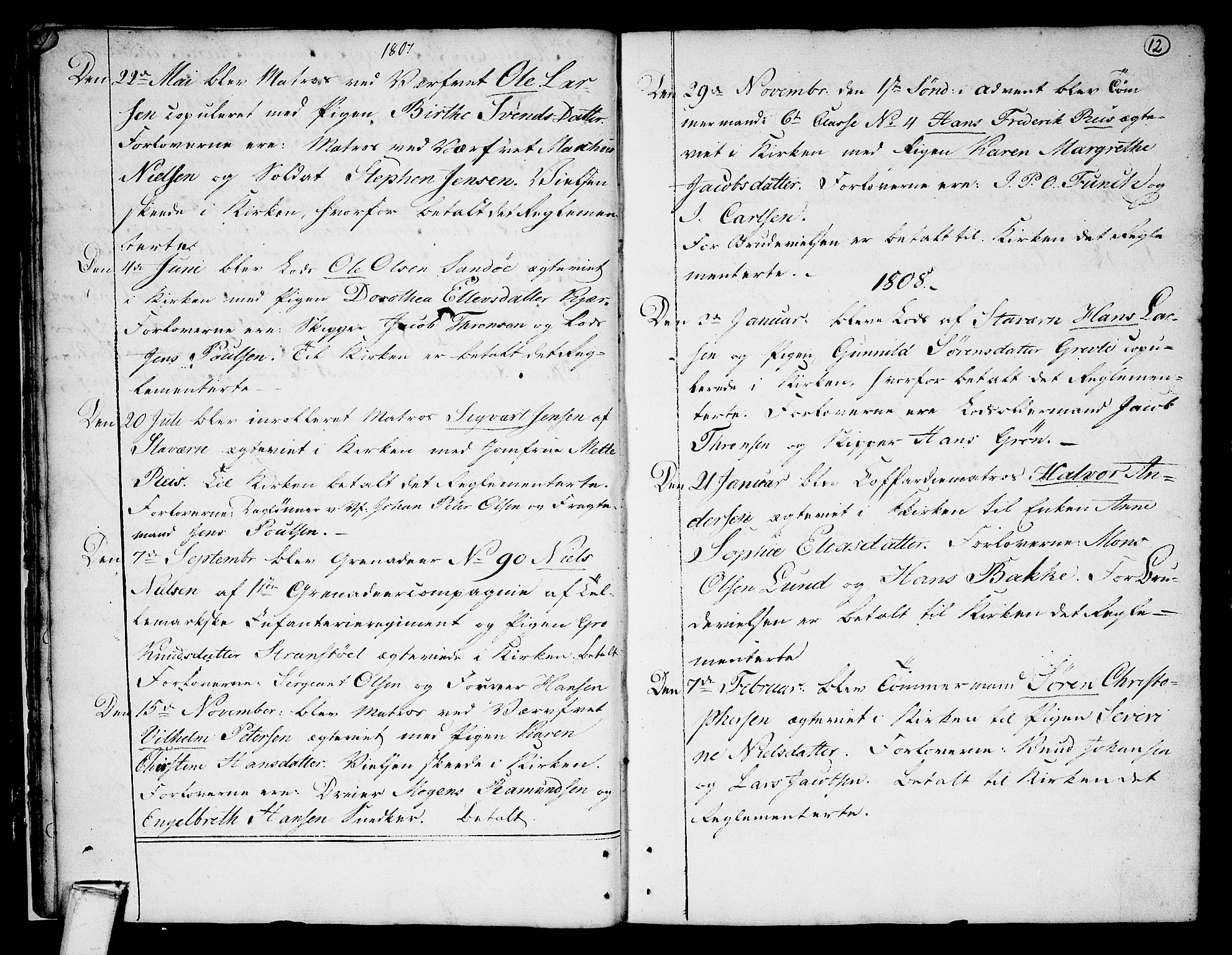 Stavern kirkebøker, SAKO/A-318/F/Fa/L0003: Parish register (official) no. 3, 1783-1809, p. 12
