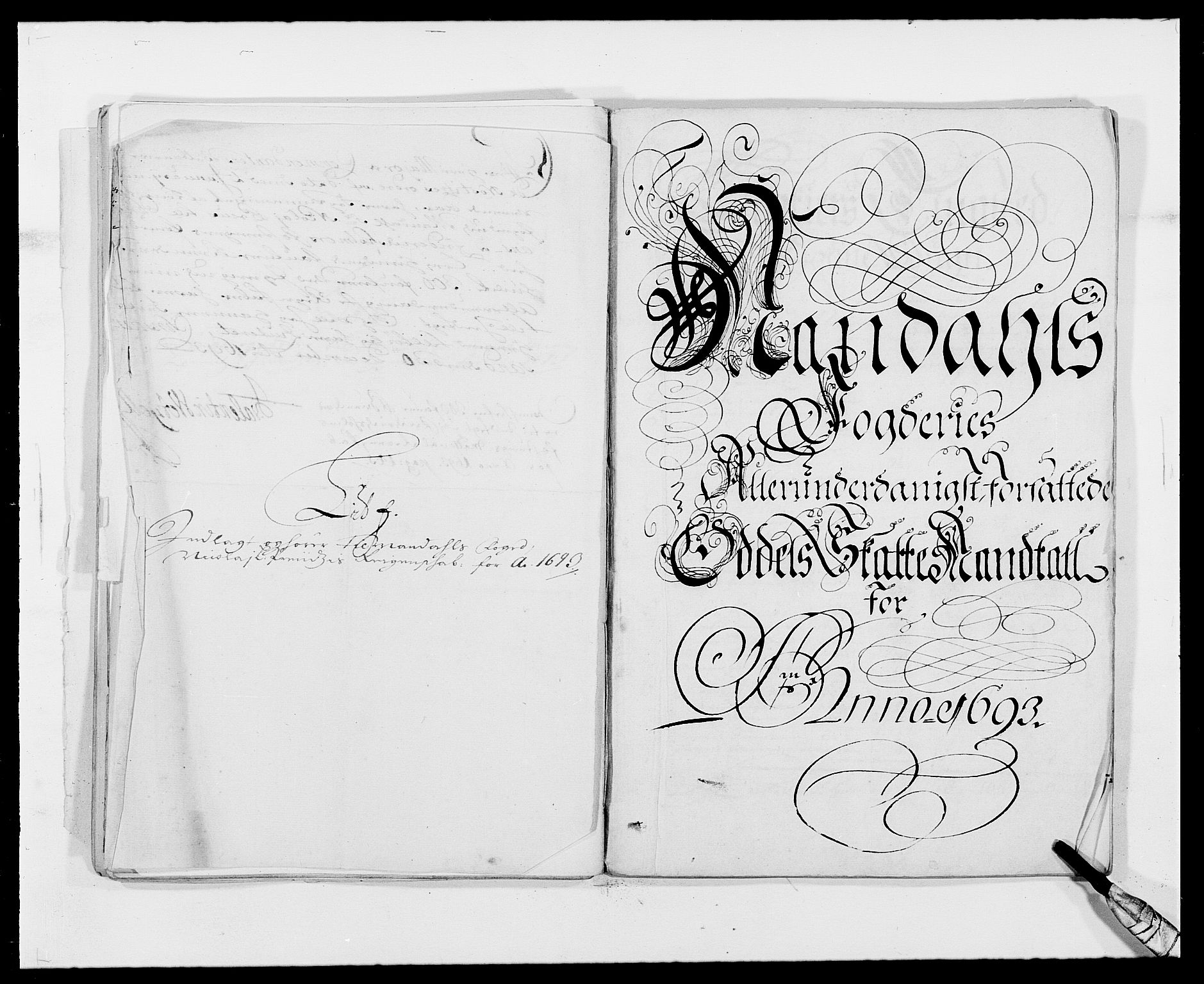 Rentekammeret inntil 1814, Reviderte regnskaper, Fogderegnskap, RA/EA-4092/R42/L2544: Mandal fogderi, 1692-1693, p. 227