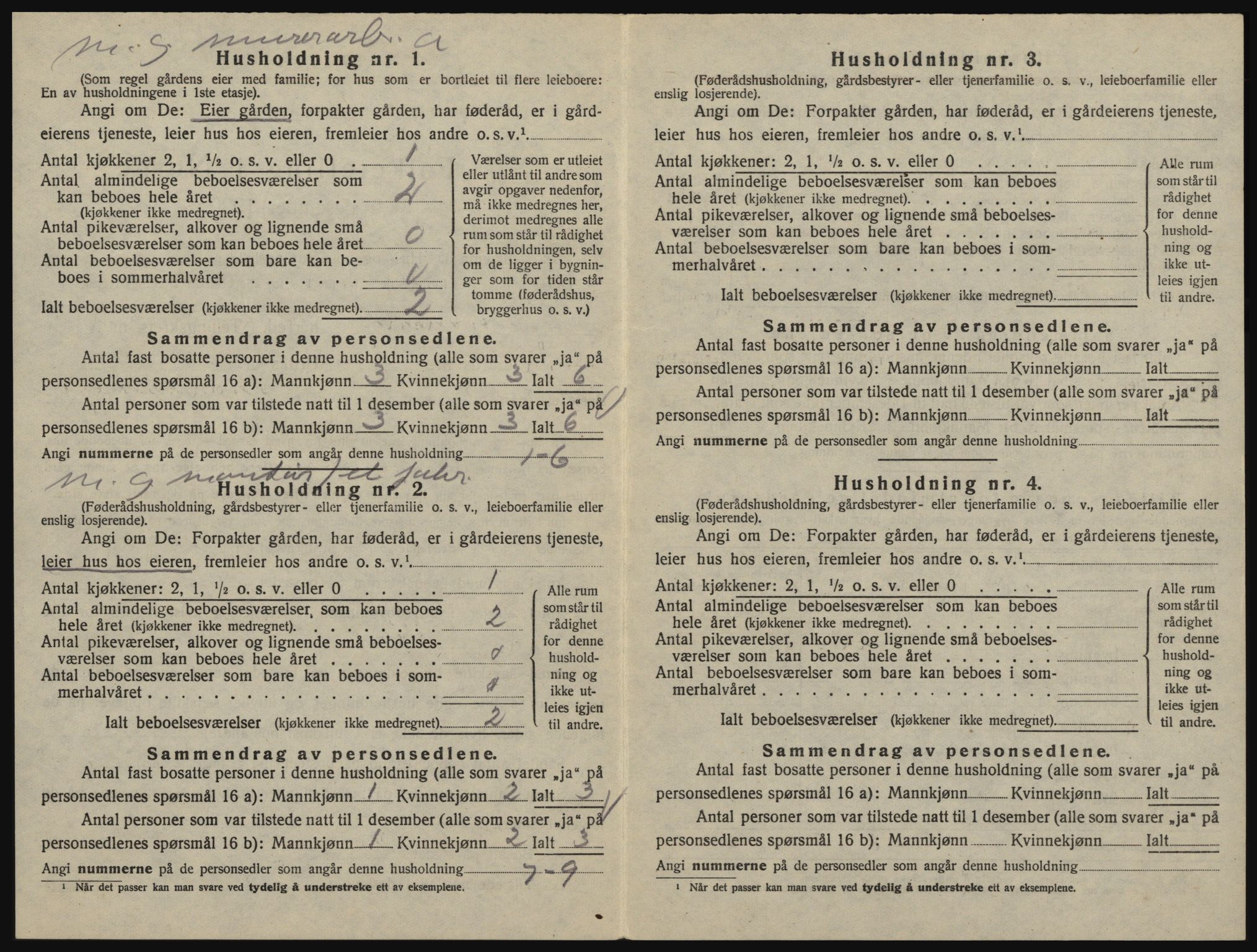 SAO, 1920 census for Glemmen, 1920, p. 1452