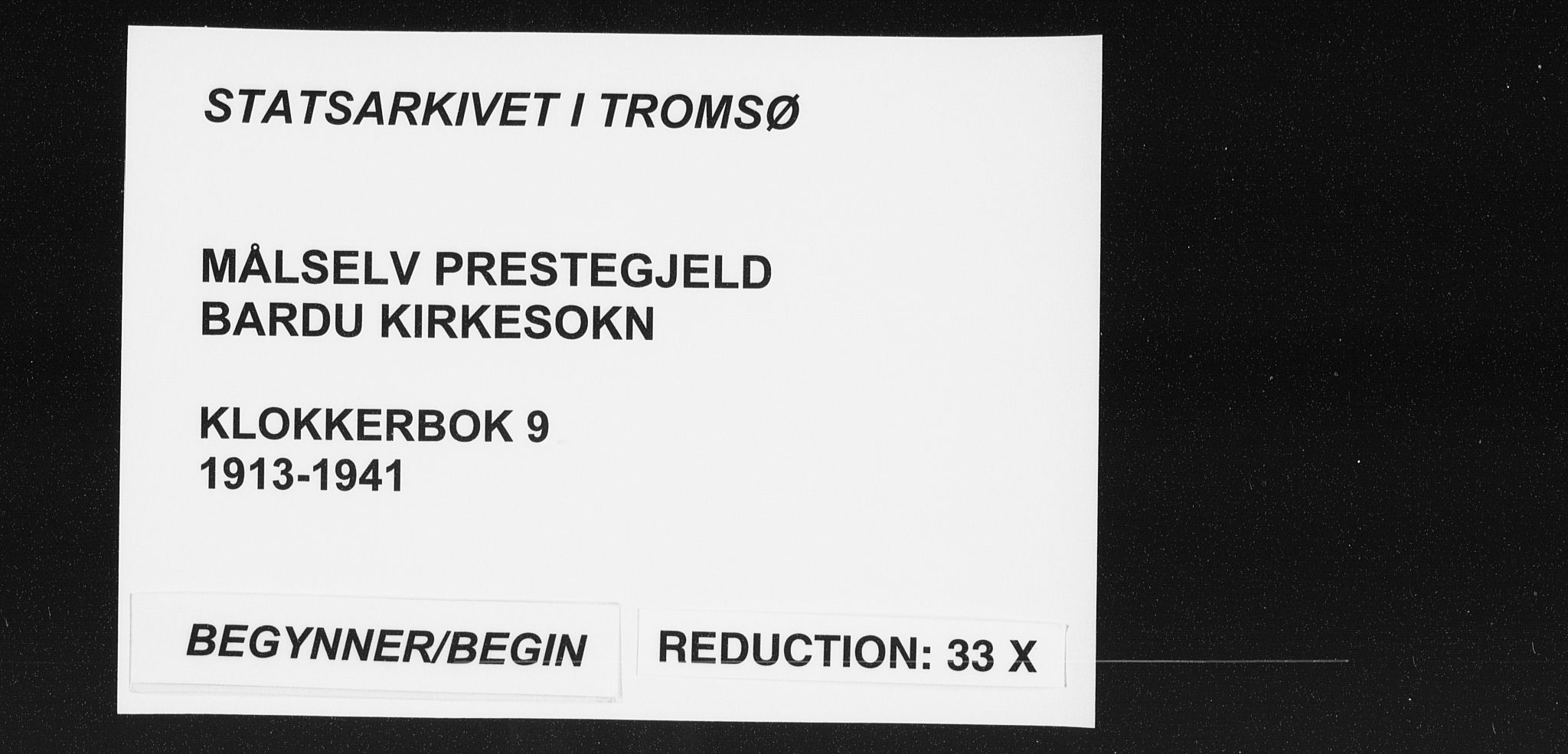 Målselv sokneprestembete, SATØ/S-1311/G/Ga/Gab/L0009klokker: Parish register (copy) no. 9, 1913-1941