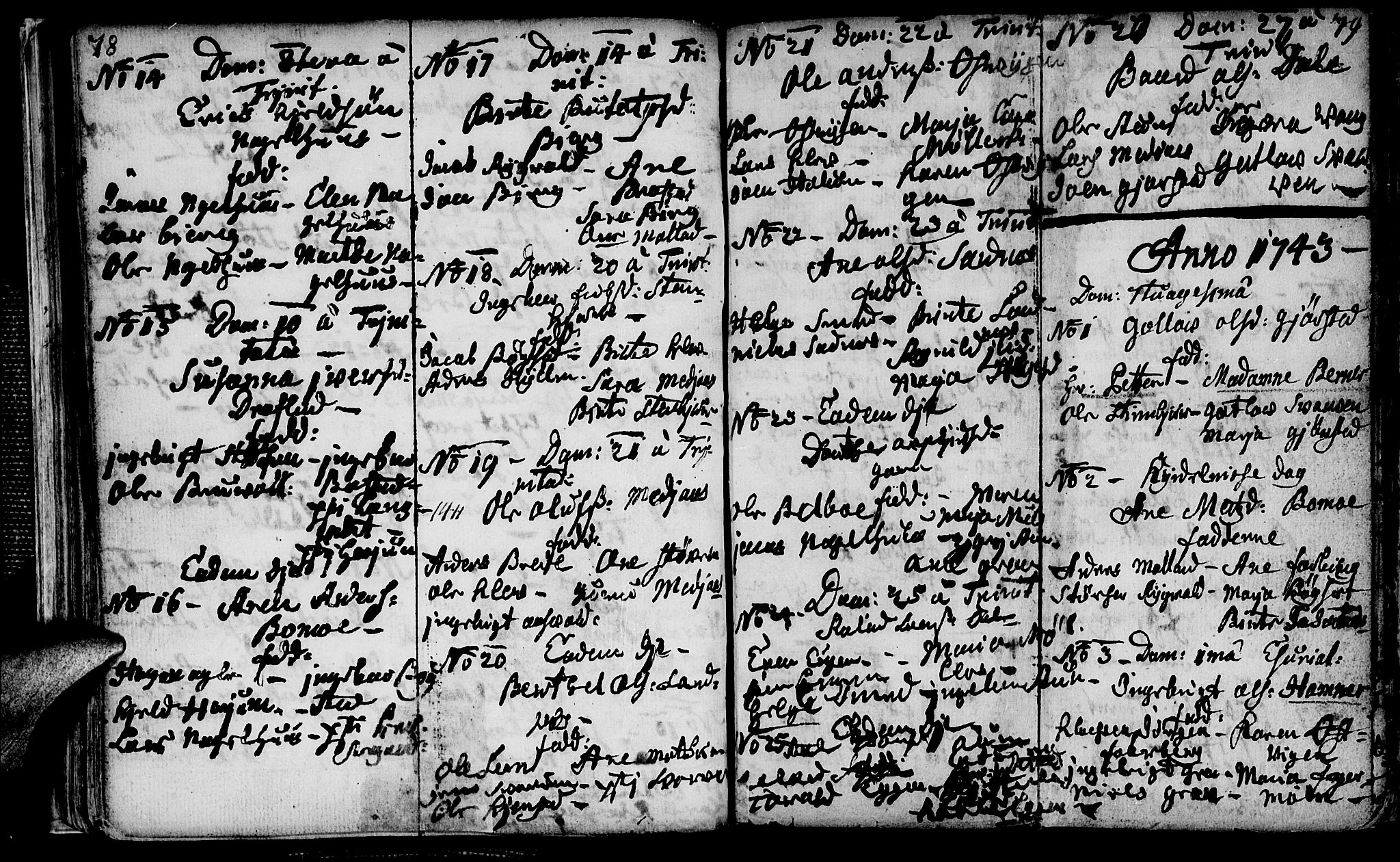 Ministerialprotokoller, klokkerbøker og fødselsregistre - Nord-Trøndelag, SAT/A-1458/749/L0467: Parish register (official) no. 749A01, 1733-1787, p. 78-79