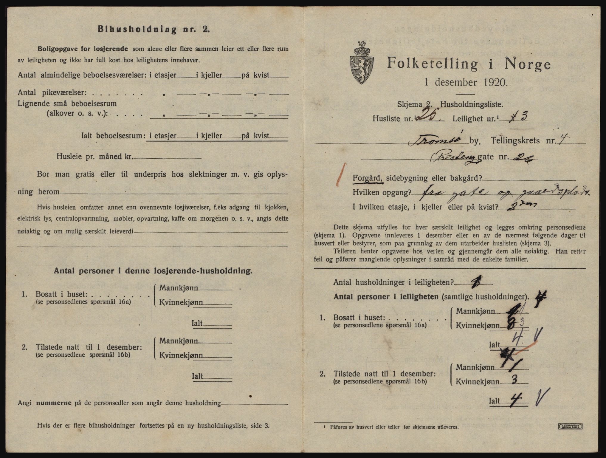 SATØ, 1920 census for Tromsø, 1920, p. 3515