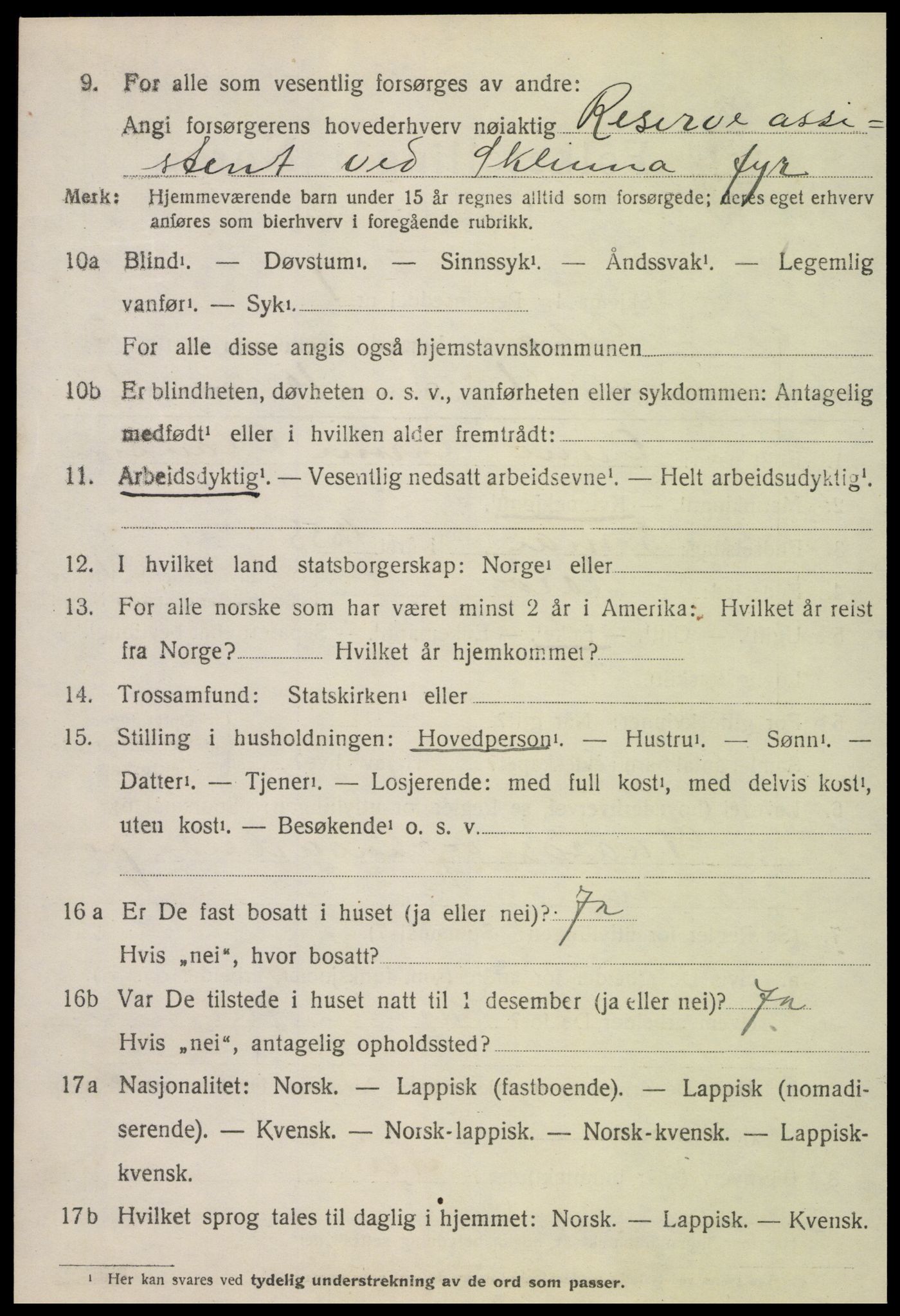 SAT, 1920 census for Leka, 1920, p. 1066