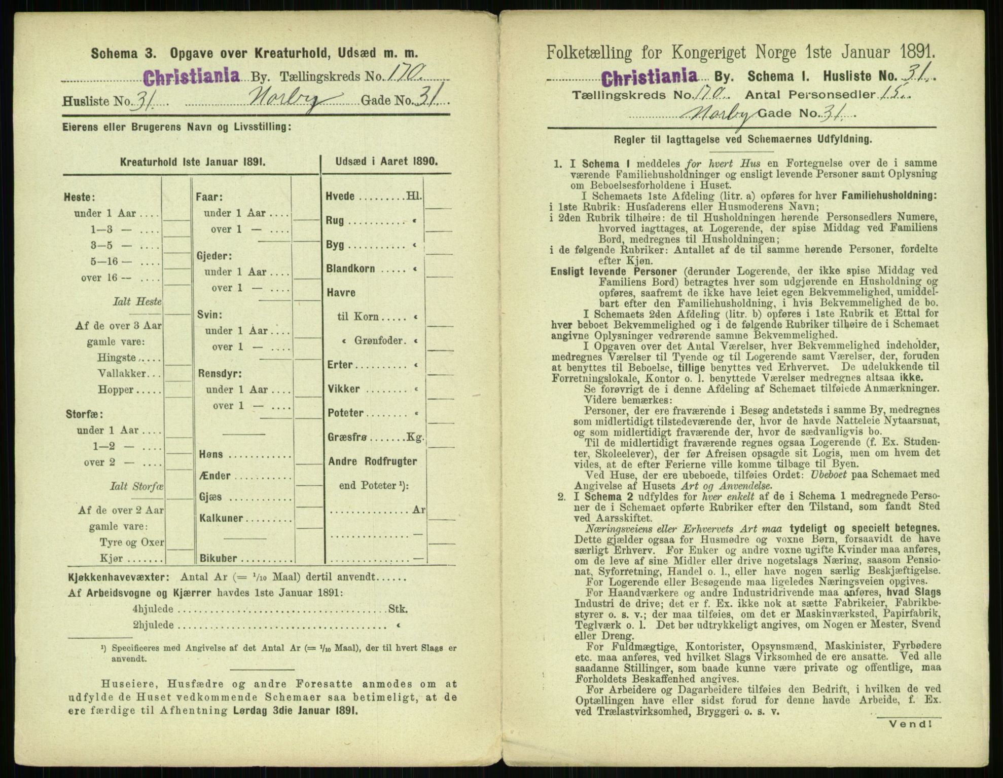 RA, 1891 census for 0301 Kristiania, 1891, p. 99606