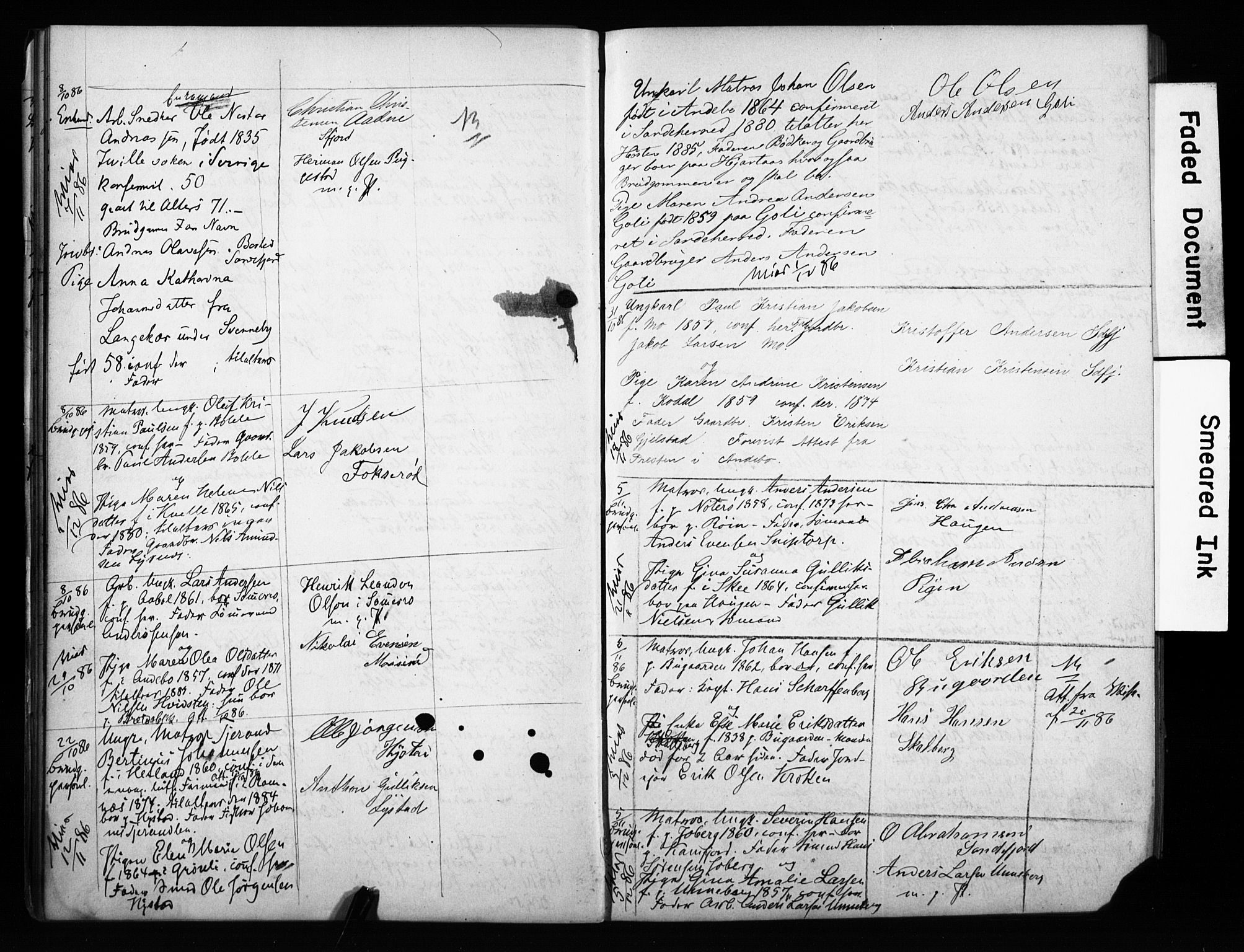 Sandar kirkebøker, AV/SAKO-A-243/H/Ha/L0002: Banns register no. 2, 1880-1904