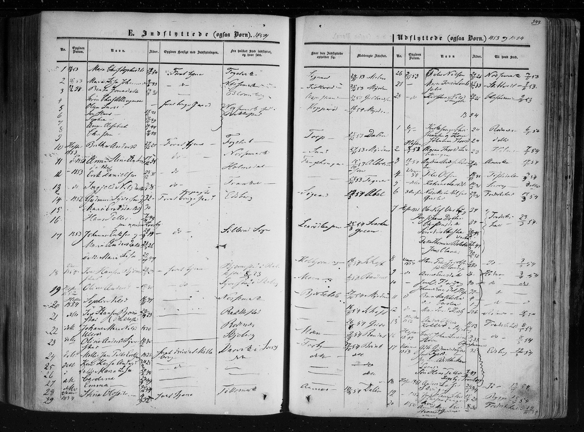 Aremark prestekontor Kirkebøker, SAO/A-10899/F/Fc/L0003: Parish register (official) no. III 3, 1850-1865, p. 348