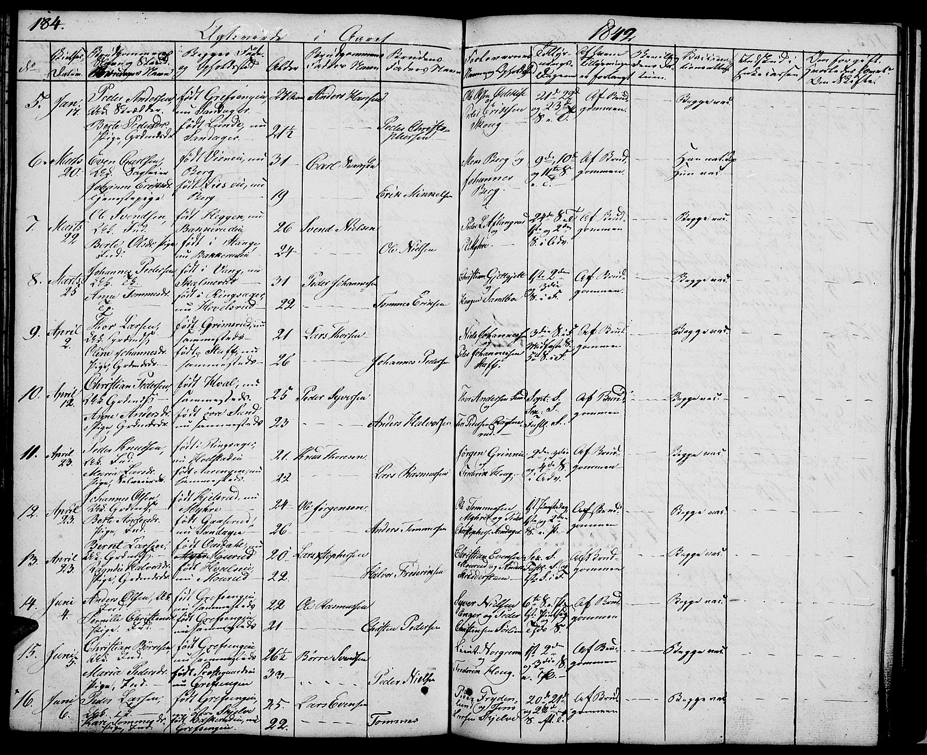 Nes prestekontor, Hedmark, AV/SAH-PREST-020/L/La/L0004: Parish register (copy) no. 4, 1832-1861, p. 184