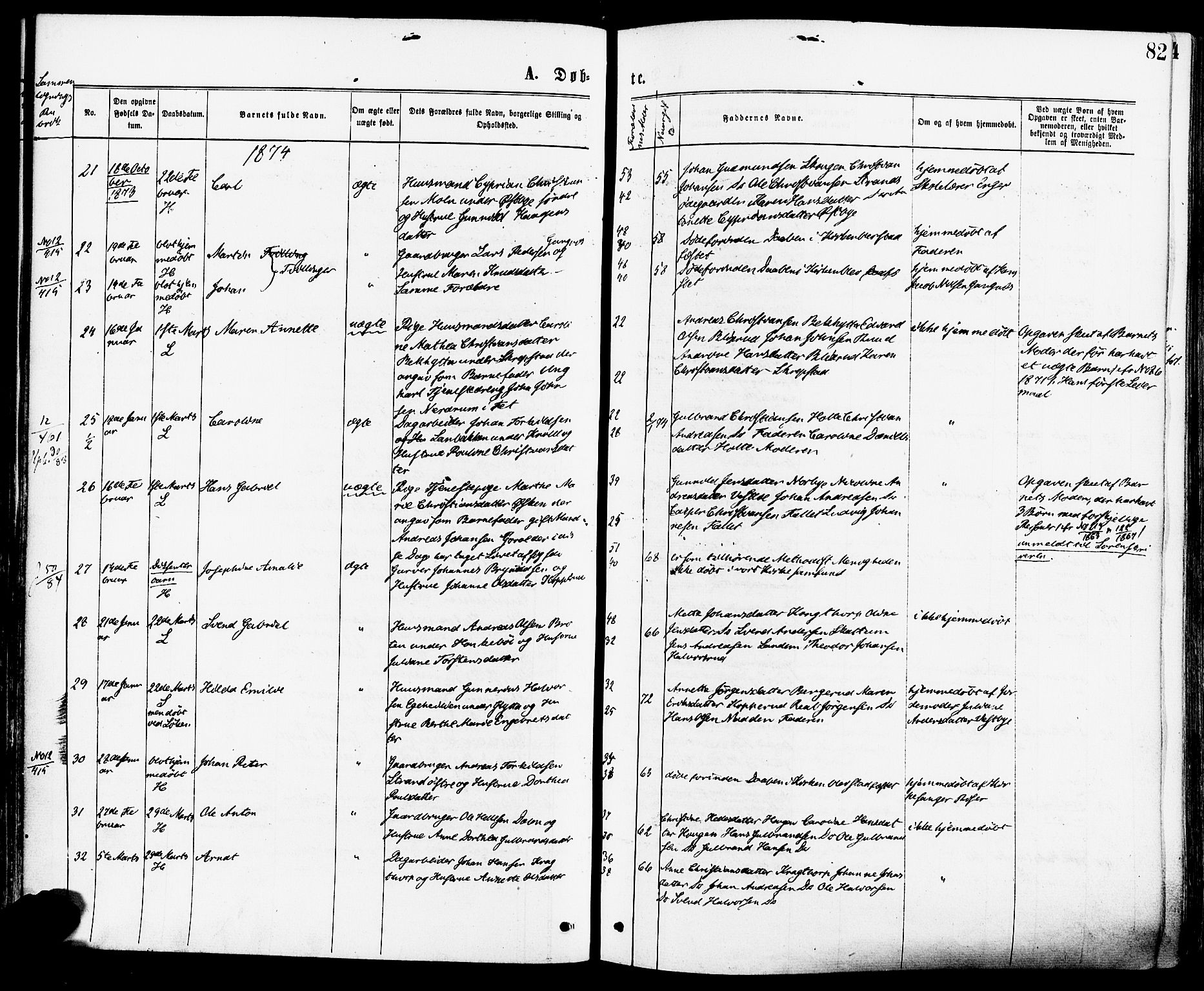 Høland prestekontor Kirkebøker, SAO/A-10346a/F/Fa/L0012.a: Parish register (official) no. I 12A, 1869-1879, p. 82