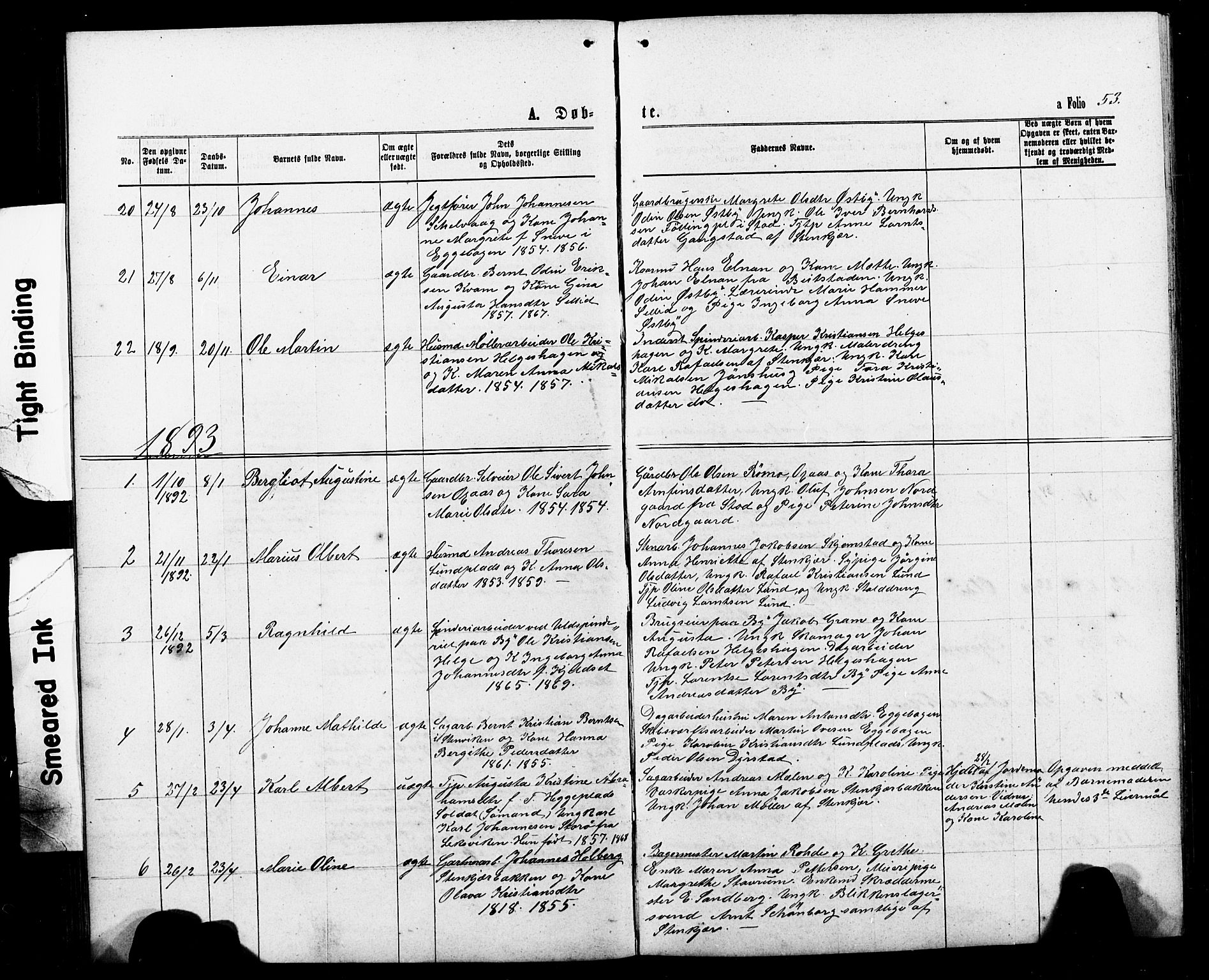Ministerialprotokoller, klokkerbøker og fødselsregistre - Nord-Trøndelag, SAT/A-1458/740/L0380: Parish register (copy) no. 740C01, 1868-1902, p. 53