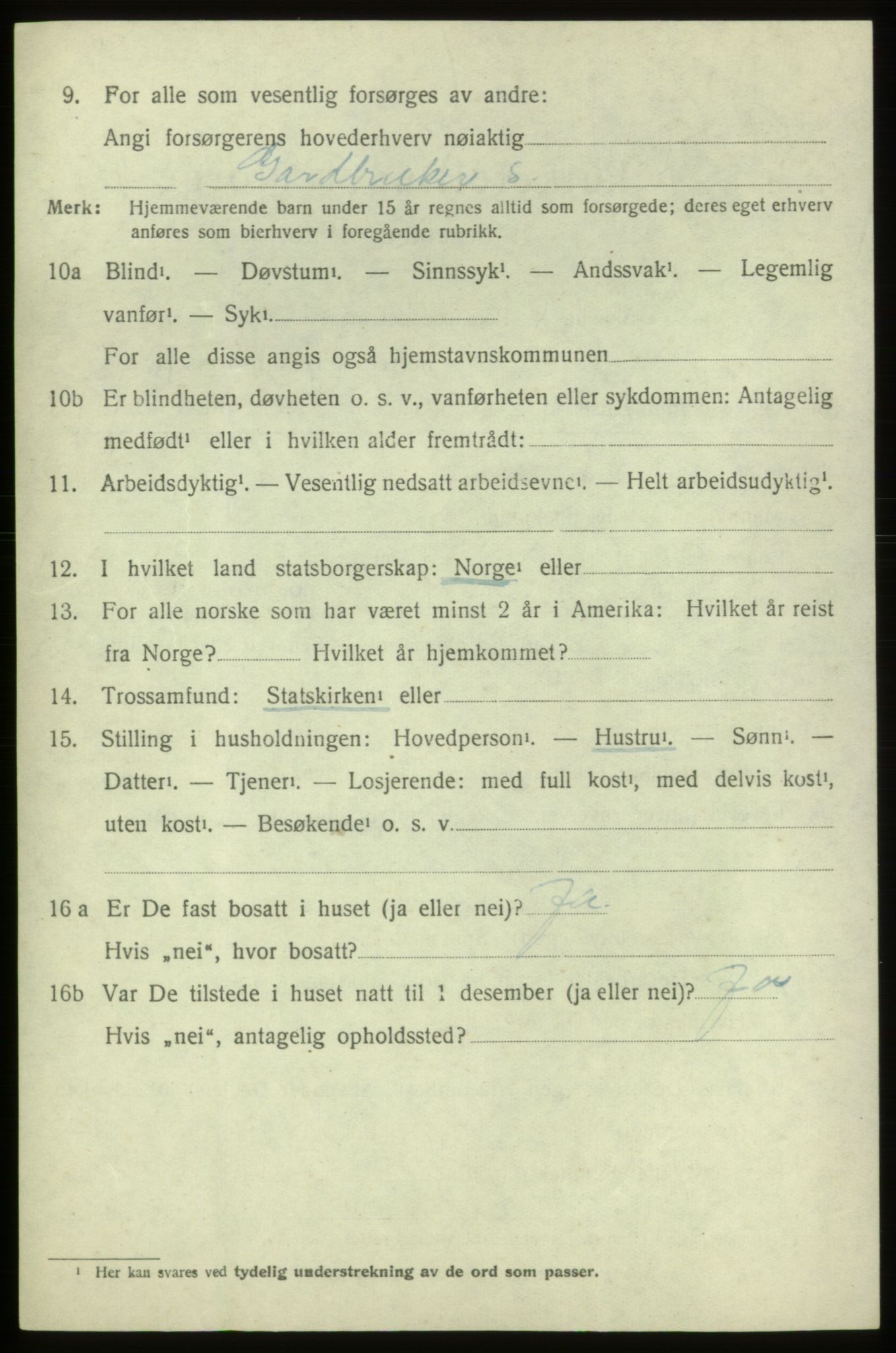 SAB, 1920 census for Stord, 1920, p. 7358
