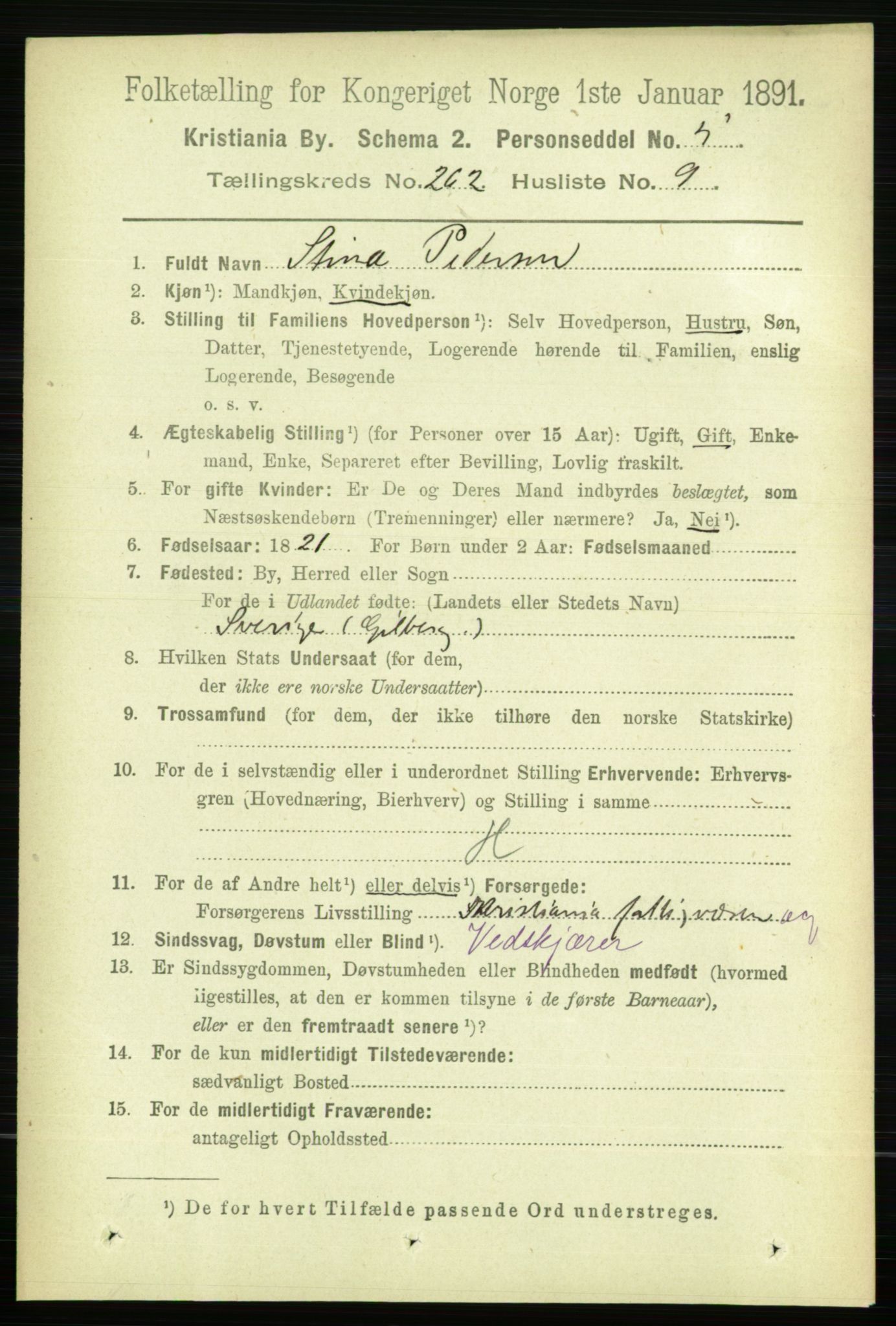 RA, 1891 census for 0301 Kristiania, 1891, p. 159258