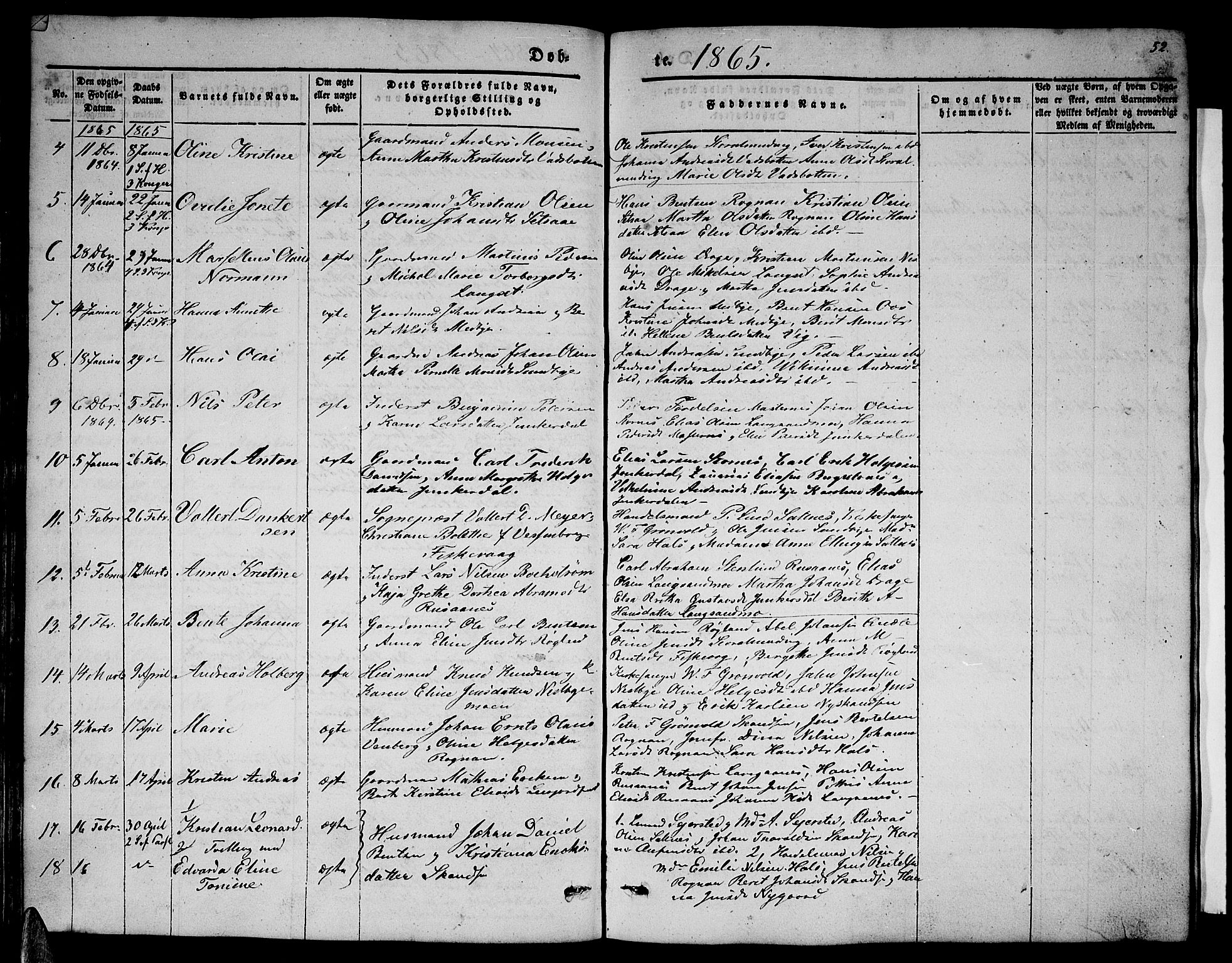 Ministerialprotokoller, klokkerbøker og fødselsregistre - Nordland, SAT/A-1459/847/L0678: Parish register (copy) no. 847C06, 1854-1870, p. 52