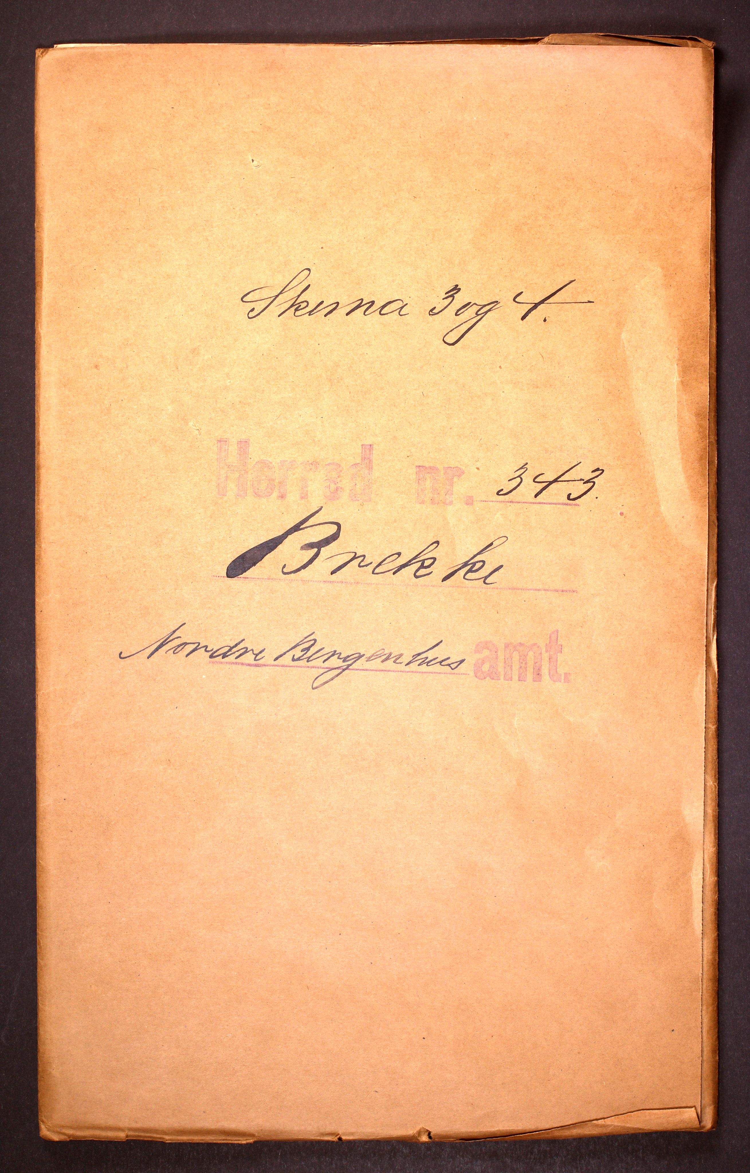 RA, 1910 census for Brekke, 1910, p. 1