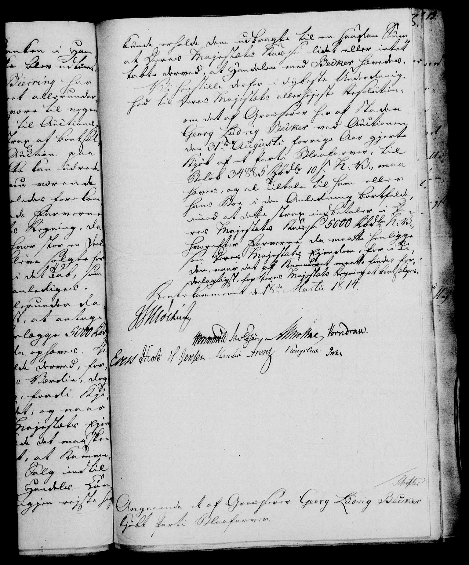 Rentekammeret, Renteskriverkontorene, AV/RA-EA-3115/M/Mf/Mfb/L0011: Relasjons- og resolusjonsprotokoll med register (merket RK 54.17), 1813-1814