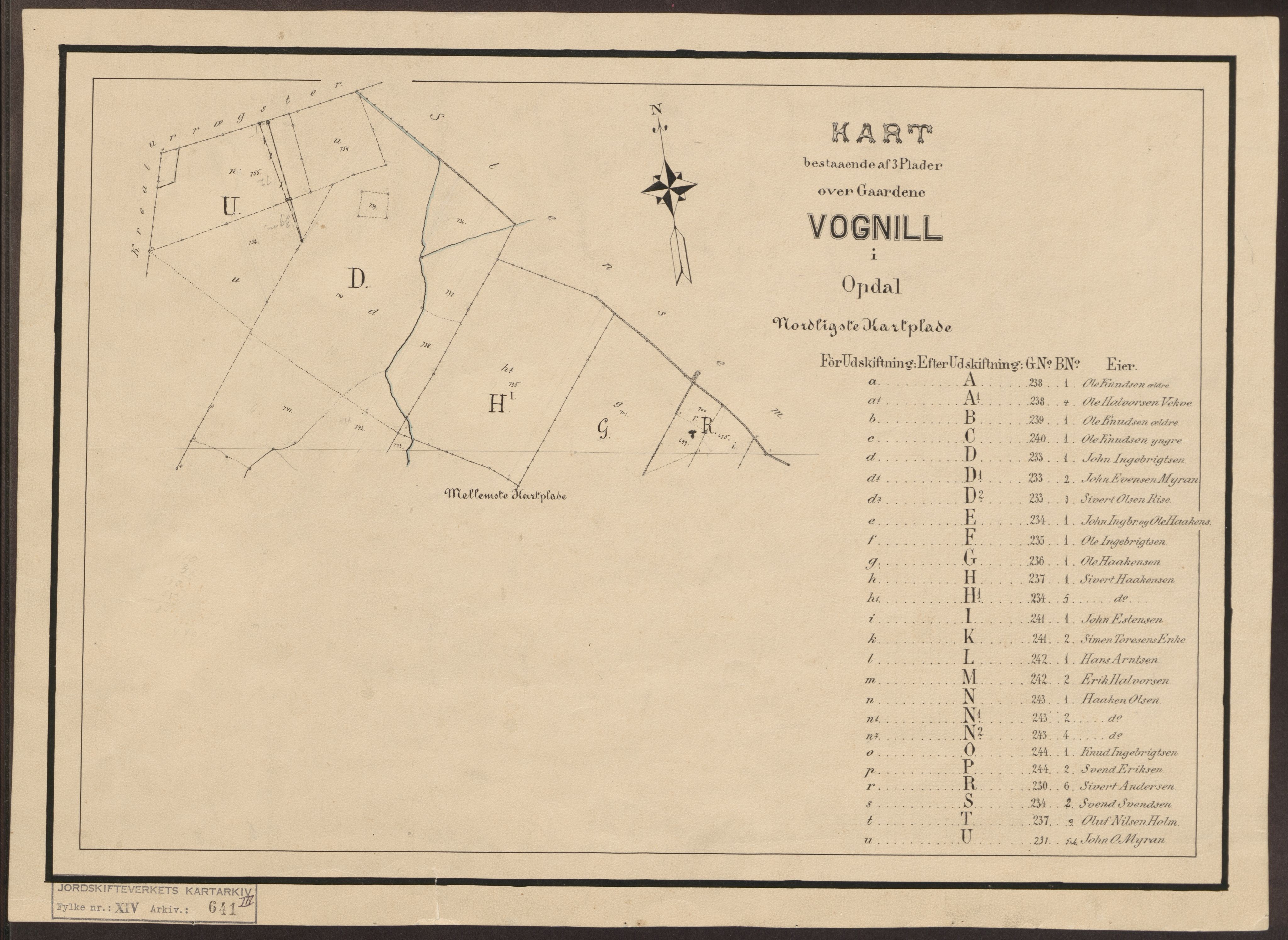 Jordskifteverkets kartarkiv, AV/RA-S-3929/T, 1859-1988, p. 909