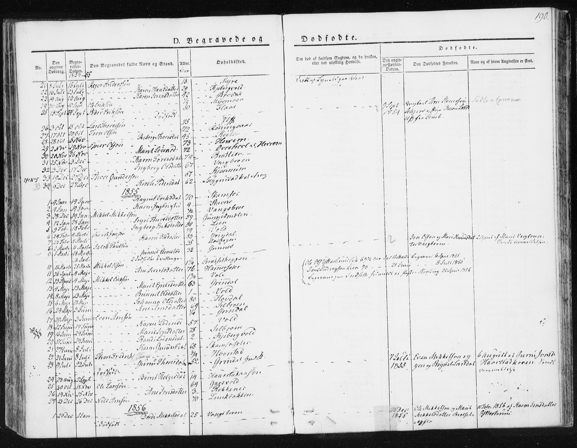 Ministerialprotokoller, klokkerbøker og fødselsregistre - Sør-Trøndelag, SAT/A-1456/674/L0869: Parish register (official) no. 674A01, 1829-1860, p. 190