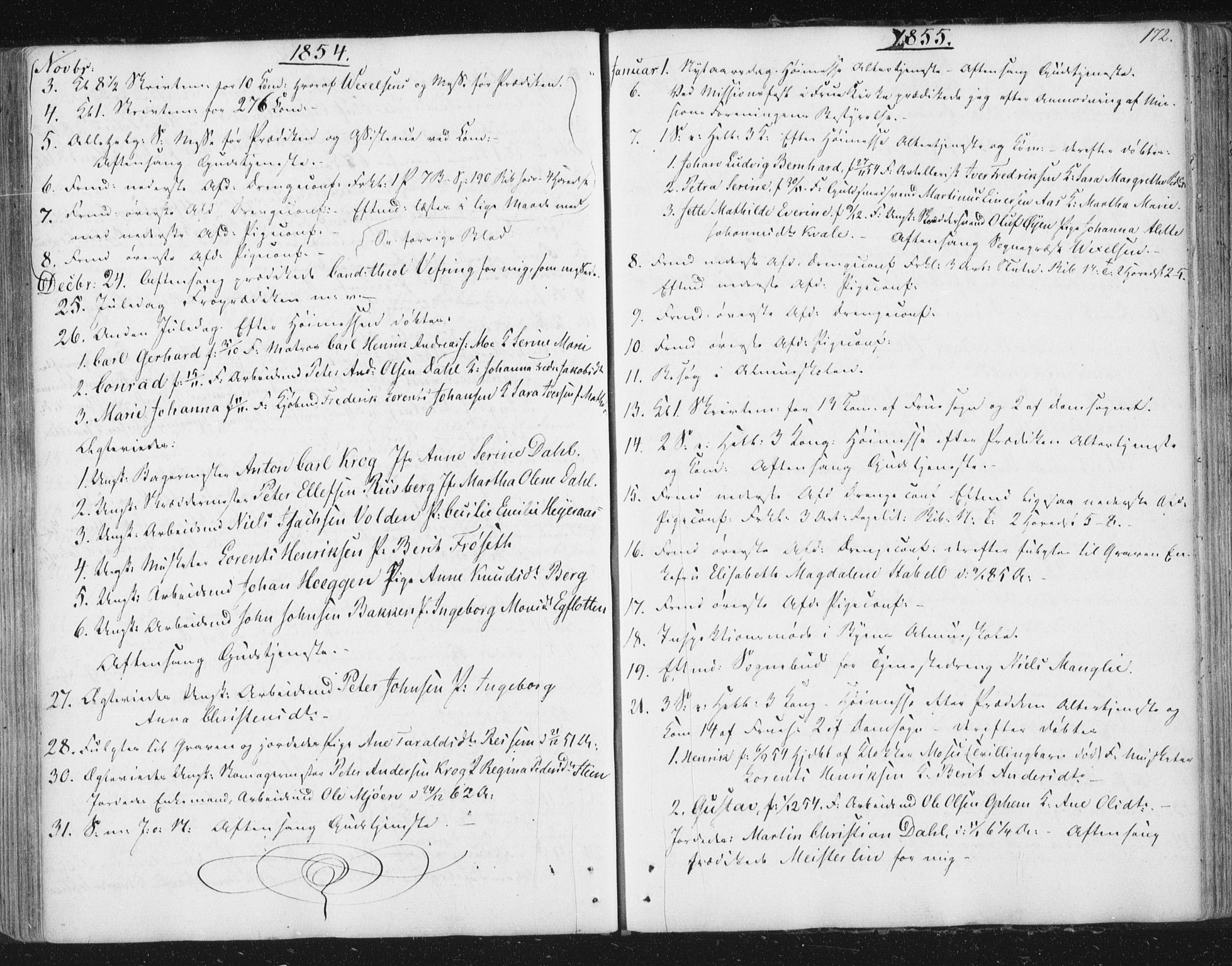 Ministerialprotokoller, klokkerbøker og fødselsregistre - Sør-Trøndelag, SAT/A-1456/602/L0127: Curate's parish register no. 602B01, 1821-1875, p. 172