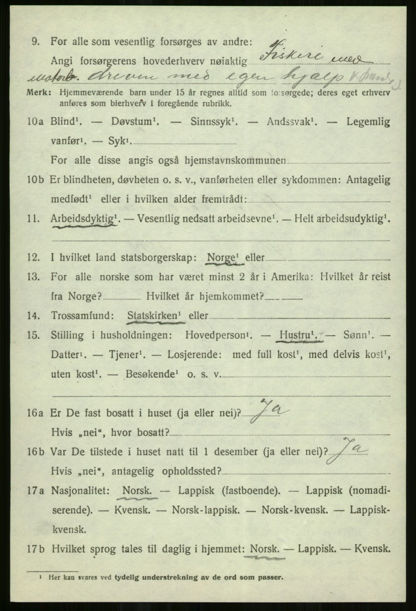 SATØ, 1920 census for Skjervøy, 1920, p. 6718