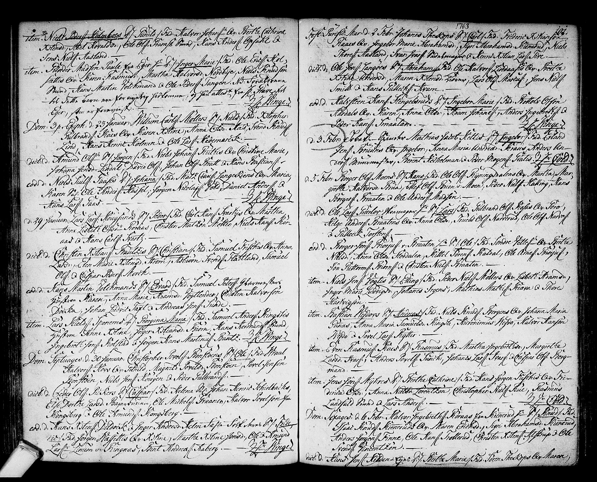 Kongsberg kirkebøker, SAKO/A-22/F/Fa/L0004: Parish register (official) no. I 4, 1756-1768, p. 101