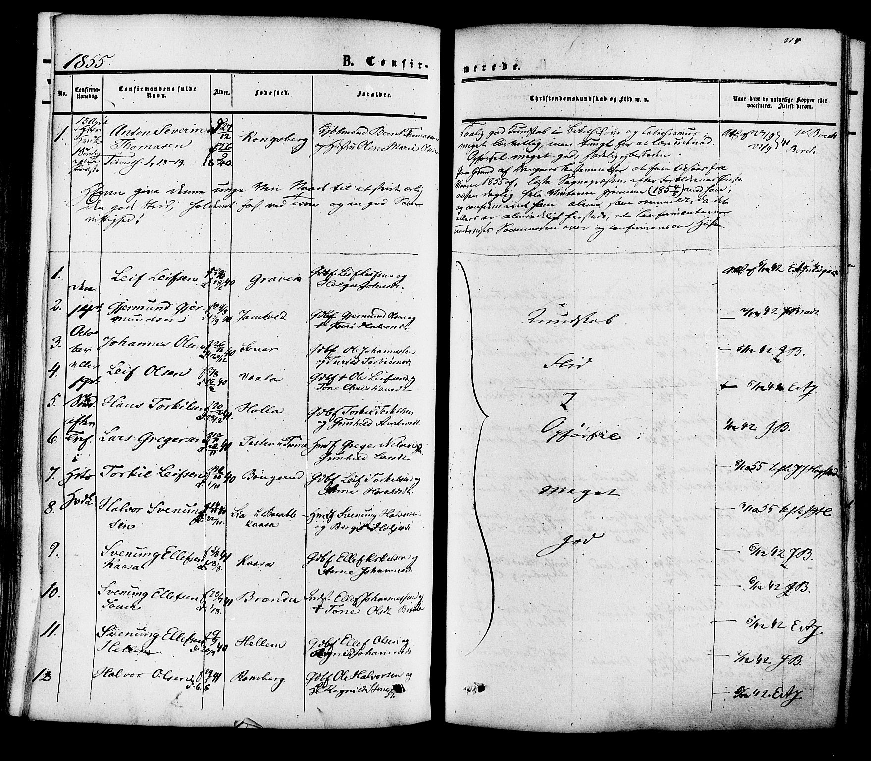 Heddal kirkebøker, SAKO/A-268/F/Fa/L0007: Parish register (official) no. I 7, 1855-1877, p. 214