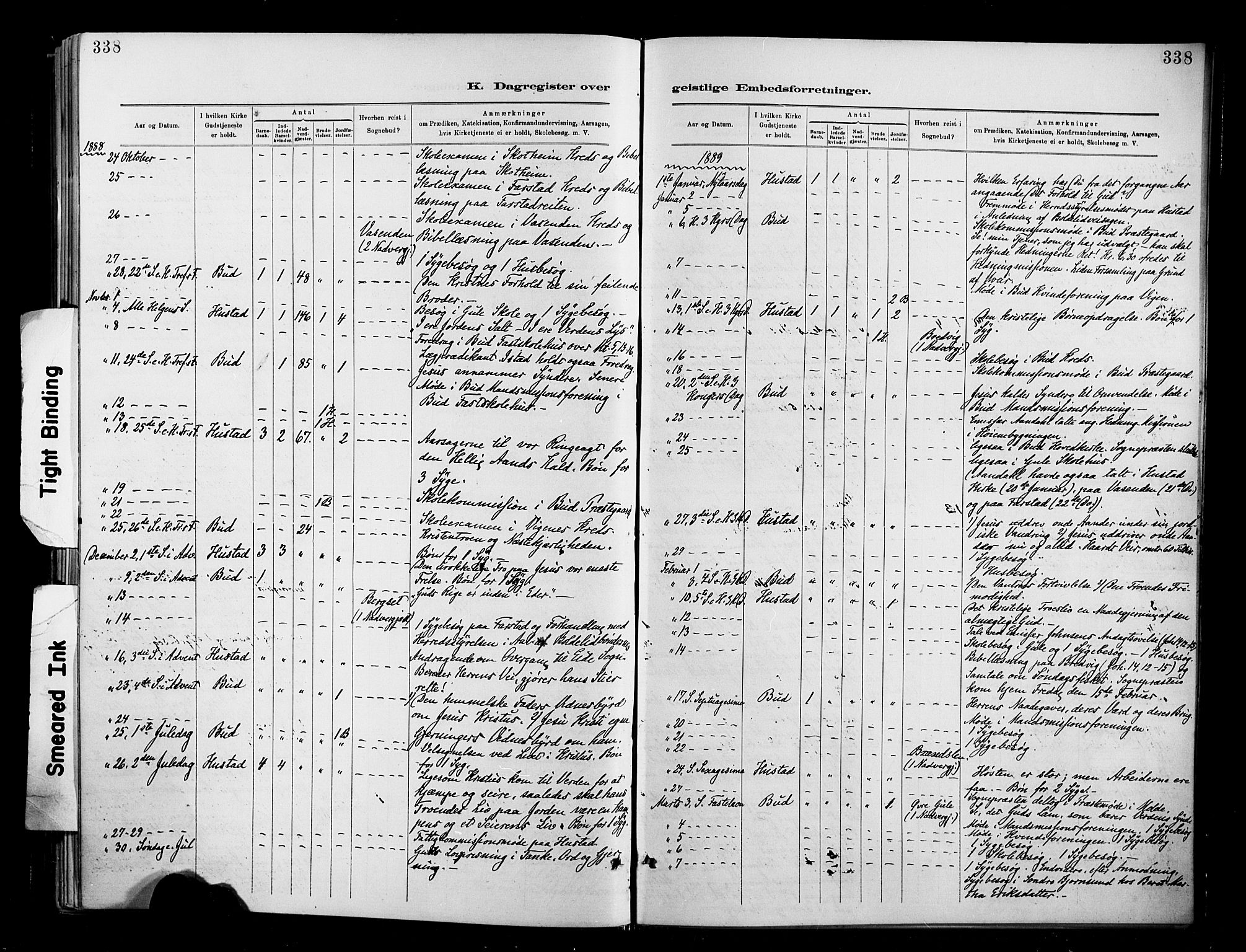 Ministerialprotokoller, klokkerbøker og fødselsregistre - Møre og Romsdal, SAT/A-1454/566/L0769: Parish register (official) no. 566A08, 1881-1903, p. 338