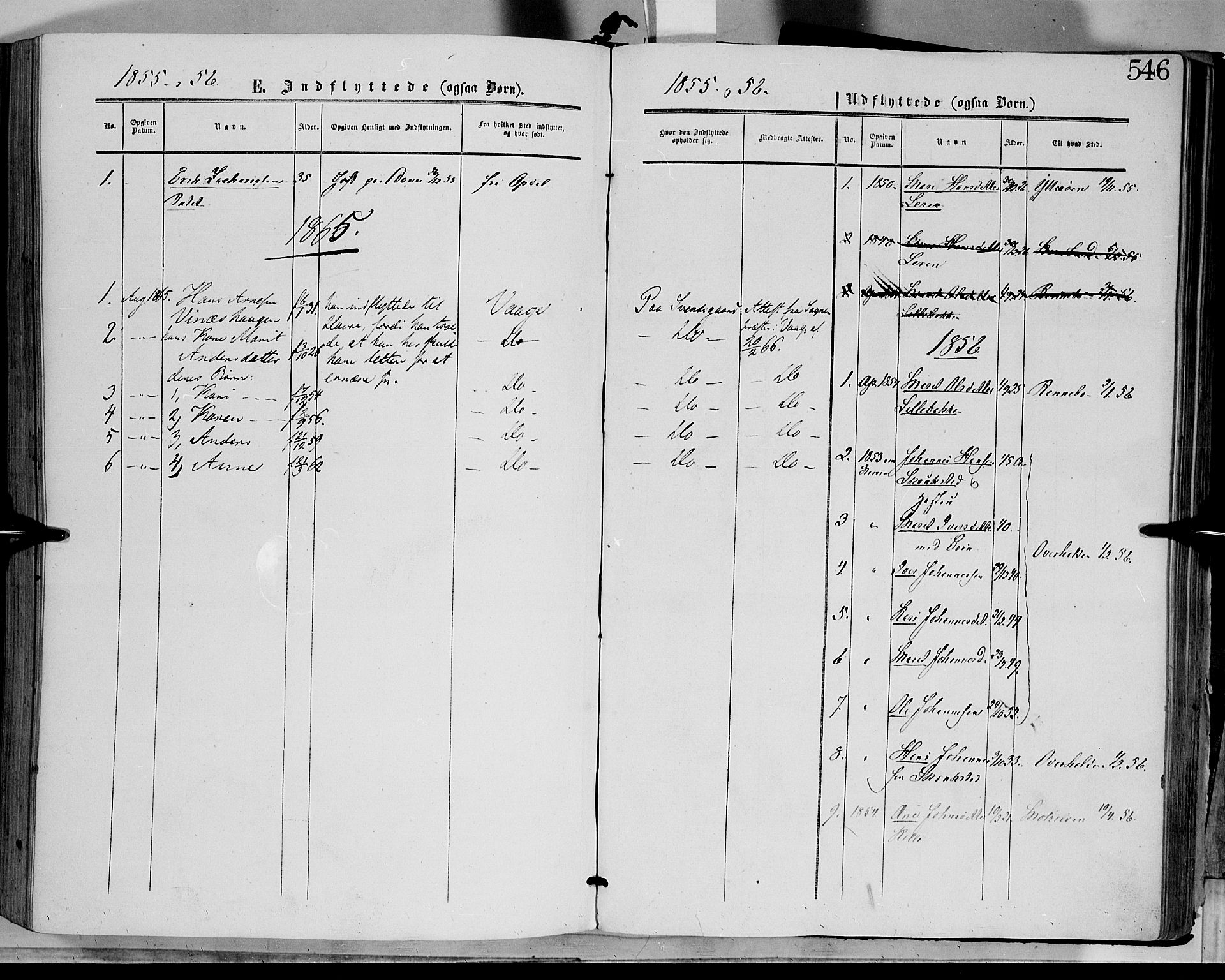 Dovre prestekontor, SAH/PREST-066/H/Ha/Haa/L0001: Parish register (official) no. 1, 1854-1878, p. 546