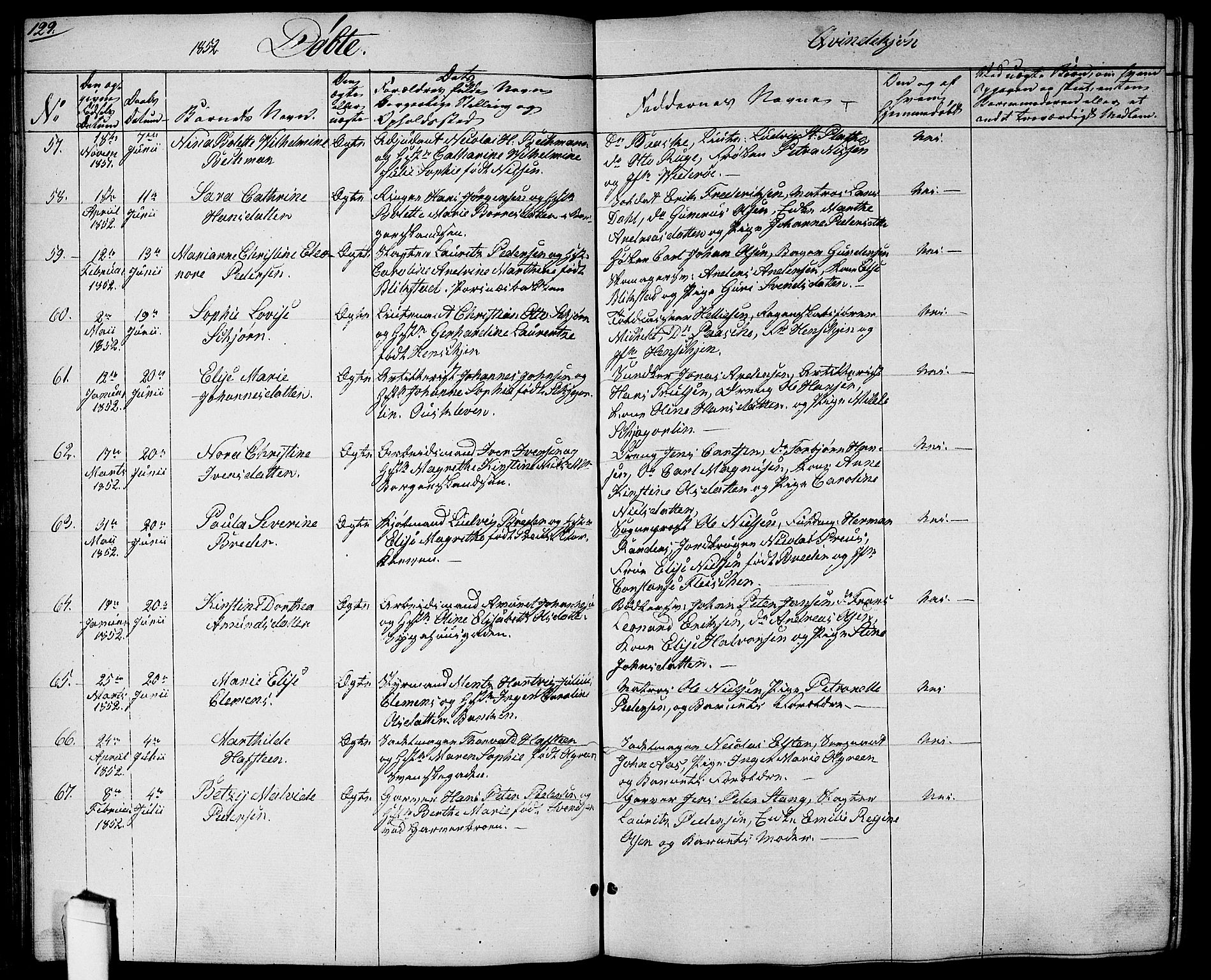 Halden prestekontor Kirkebøker, SAO/A-10909/G/Ga/L0004: Parish register (copy) no. 4, 1845-1854, p. 129