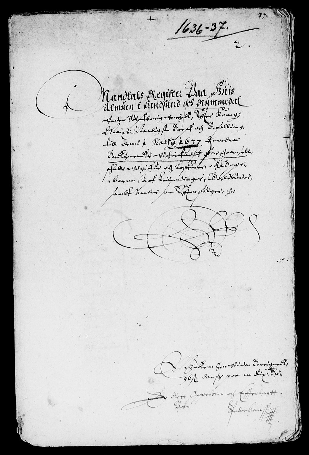 Rentekammeret inntil 1814, Reviderte regnskaper, Lensregnskaper, RA/EA-5023/R/Rb/Rbn/L0001: Numedal og Sandsvær len, 1628-1638