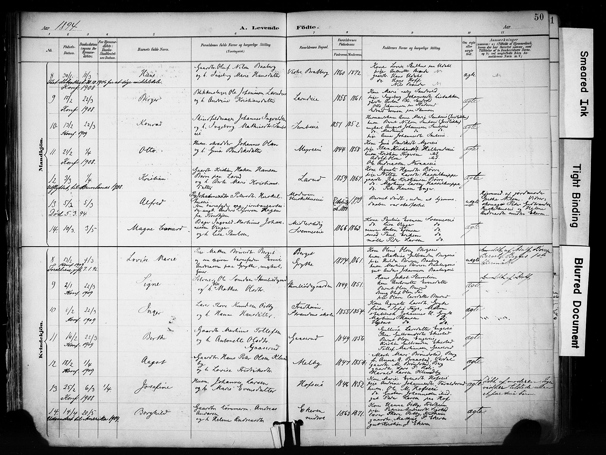 Biri prestekontor, AV/SAH-PREST-096/H/Ha/Haa/L0009: Parish register (official) no. 9, 1887-1900, p. 50