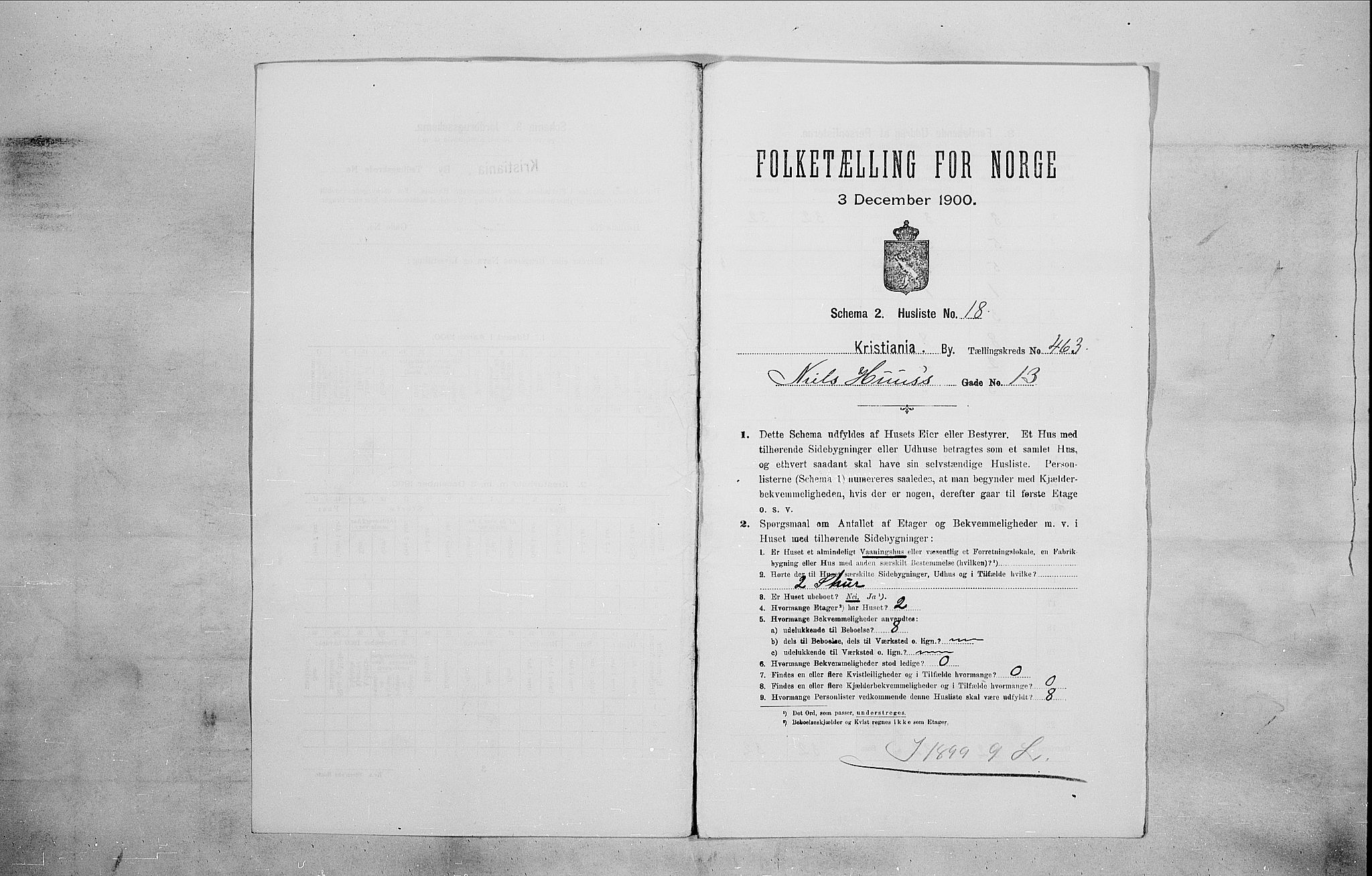 SAO, 1900 census for Kristiania, 1900, p. 63519