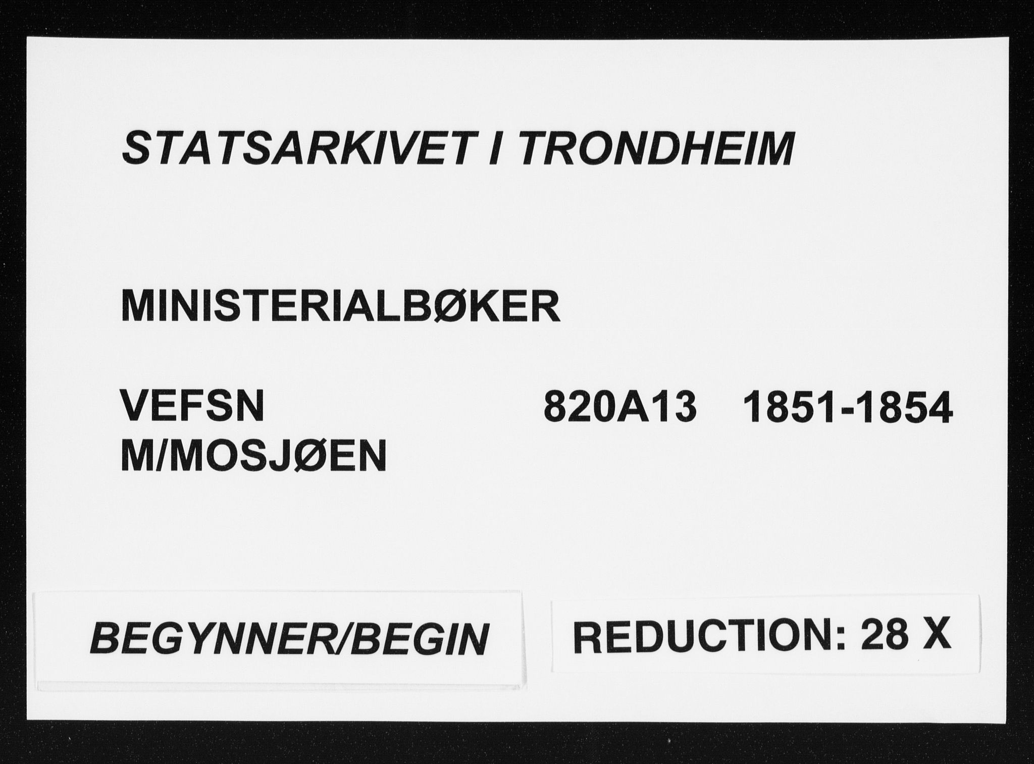Ministerialprotokoller, klokkerbøker og fødselsregistre - Nordland, SAT/A-1459/820/L0292: Parish register (official) no. 820A13, 1851-1854