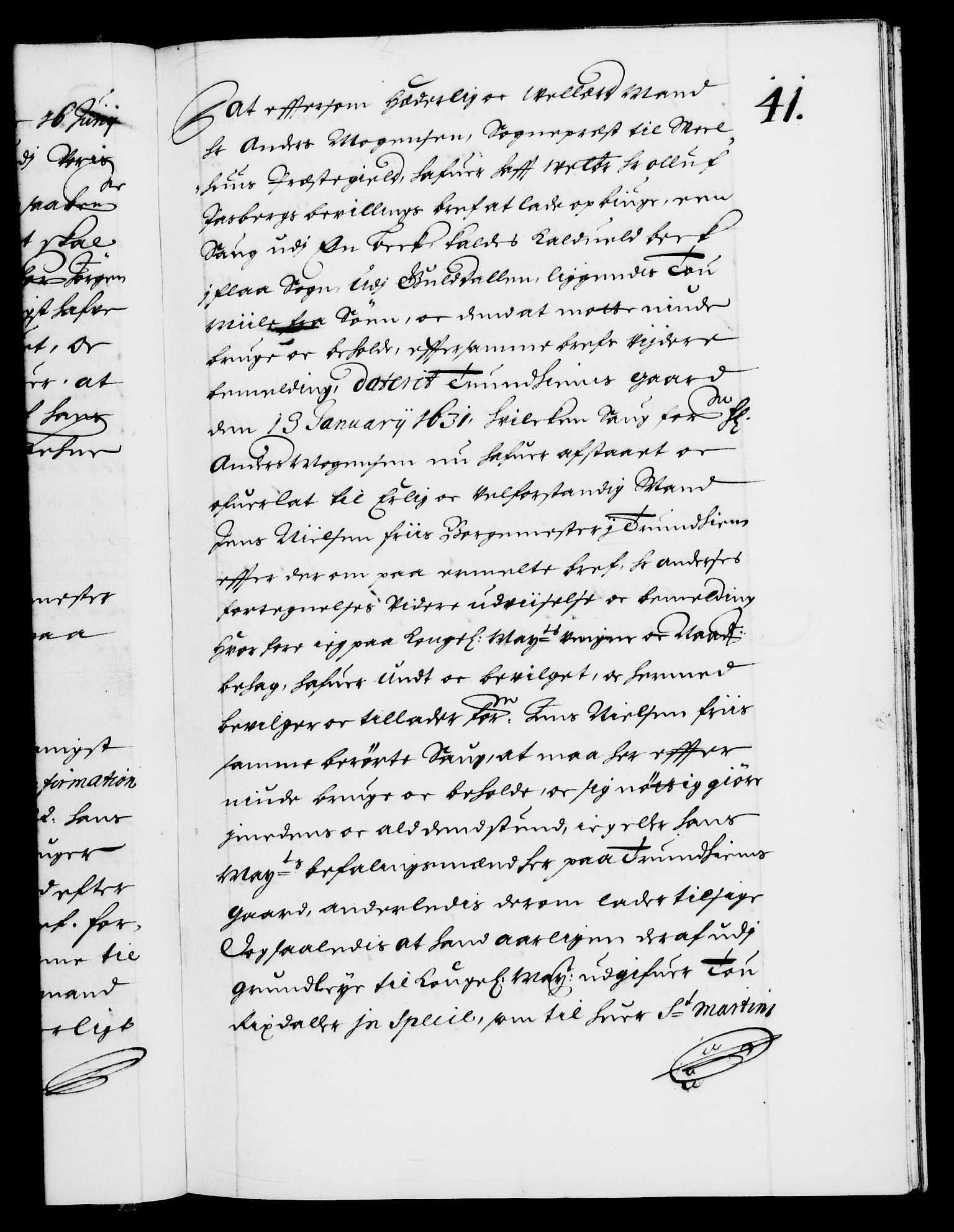 Danske Kanselli 1572-1799, RA/EA-3023/F/Fc/Fca/Fcaa/L0009: Norske registre (mikrofilm), 1657-1660, p. 41a