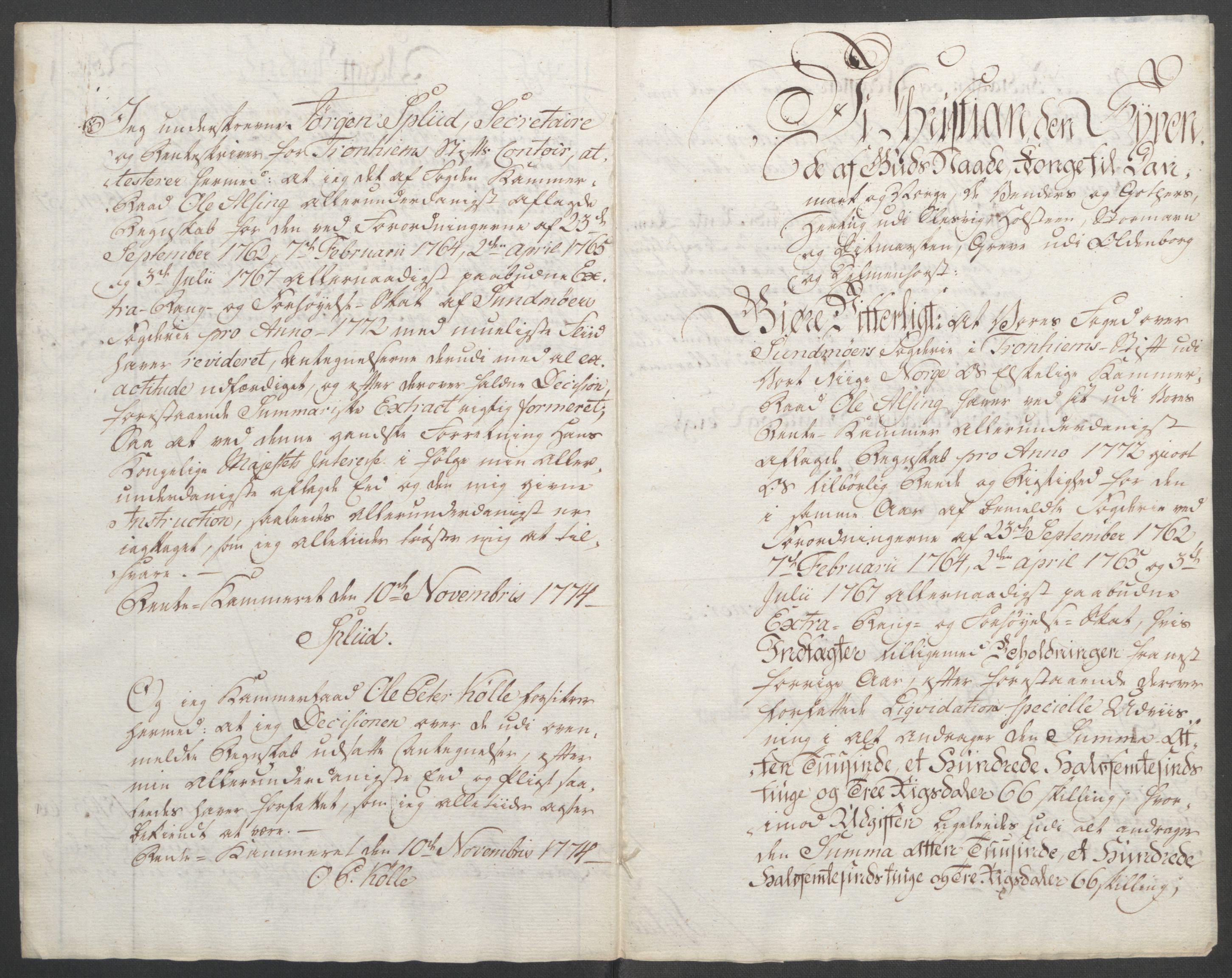 Rentekammeret inntil 1814, Reviderte regnskaper, Fogderegnskap, AV/RA-EA-4092/R54/L3645: Ekstraskatten Sunnmøre, 1762-1772, p. 234