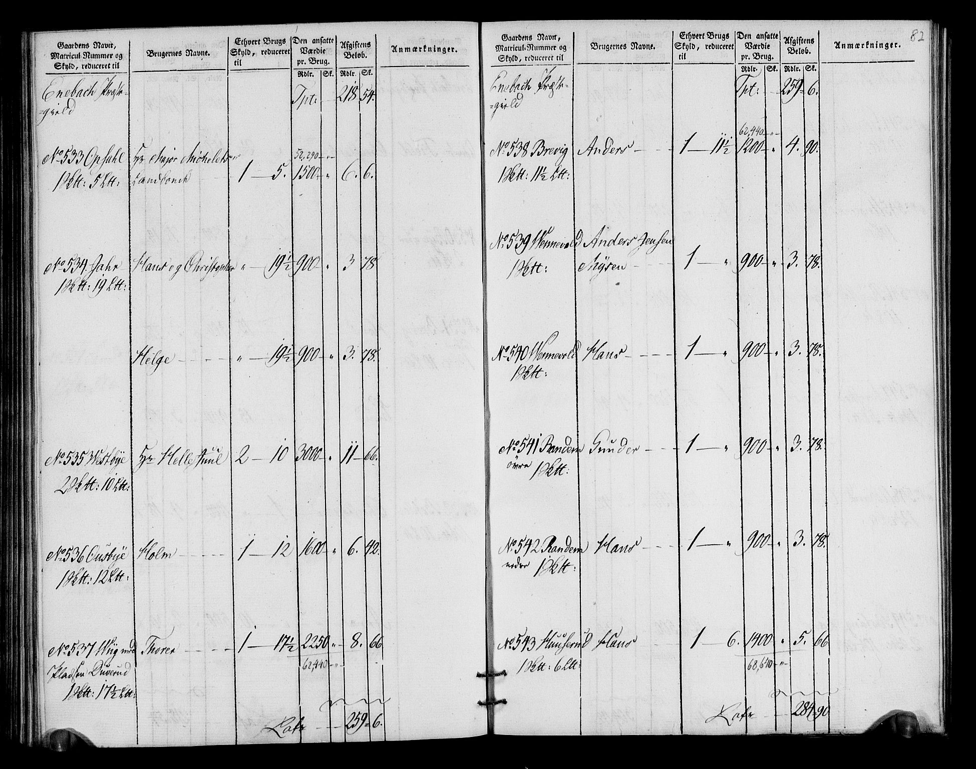 Rentekammeret inntil 1814, Realistisk ordnet avdeling, AV/RA-EA-4070/N/Ne/Nea/L0018: Nedre Romerike fogderi. Oppebørselsregister, 1803-1804, p. 86