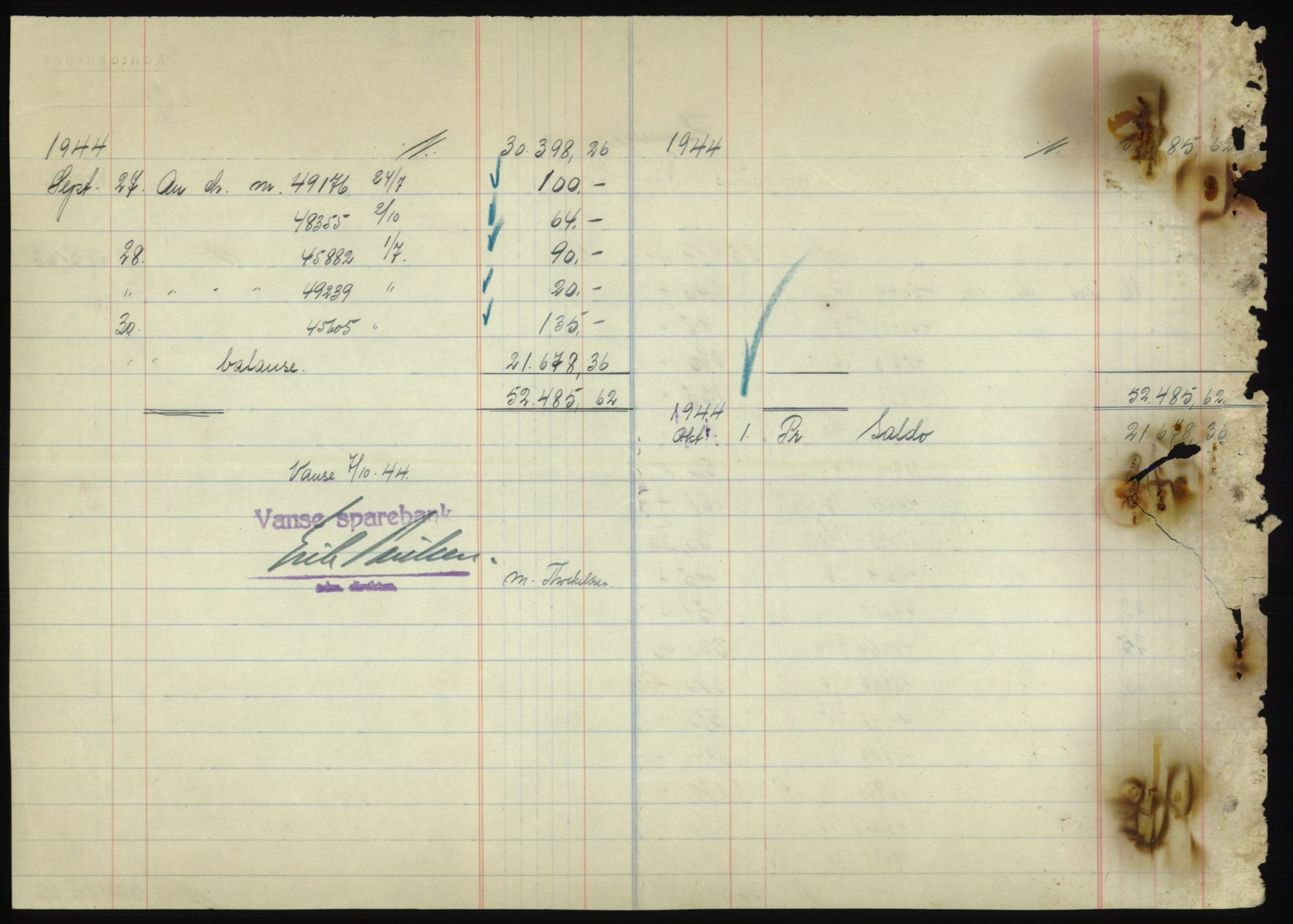 Forsvarsdepartementet, 10. kontor / Oppgjørskontoret, AV/RA-RAFA-1225/D/Db/L0180: Lista oppgjørskontor, 1942-1952, p. 2180