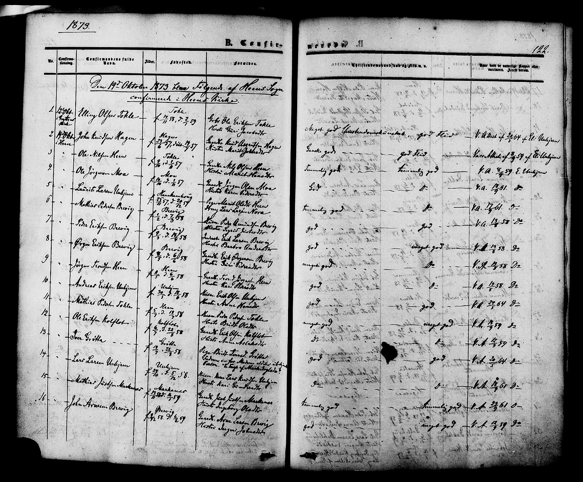 Ministerialprotokoller, klokkerbøker og fødselsregistre - Møre og Romsdal, SAT/A-1454/545/L0586: Parish register (official) no. 545A02, 1854-1877, p. 122