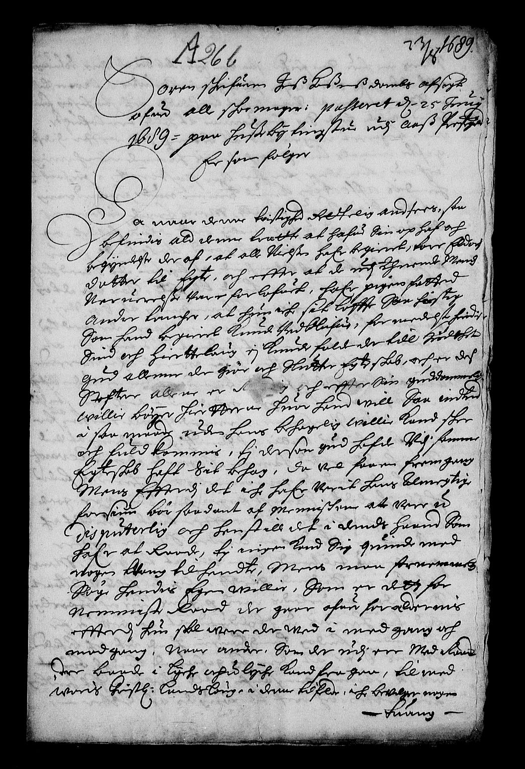 Stattholderembetet 1572-1771, RA/EA-2870/Af/L0003: Avskrifter av vedlegg til originale supplikker, nummerert i samsvar med supplikkbøkene, 1689-1691, p. 4