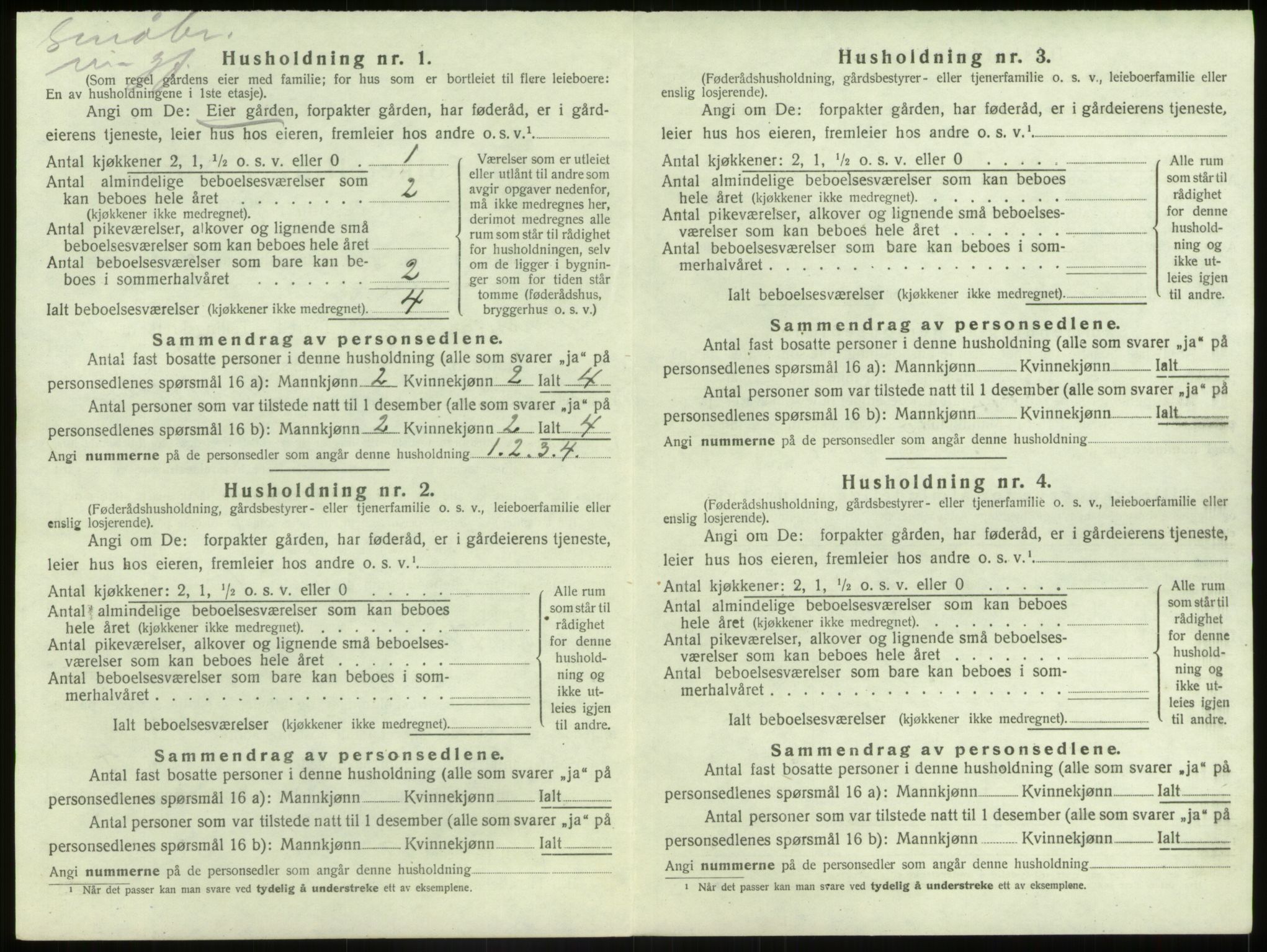 SAB, 1920 census for Bremanger, 1920, p. 947