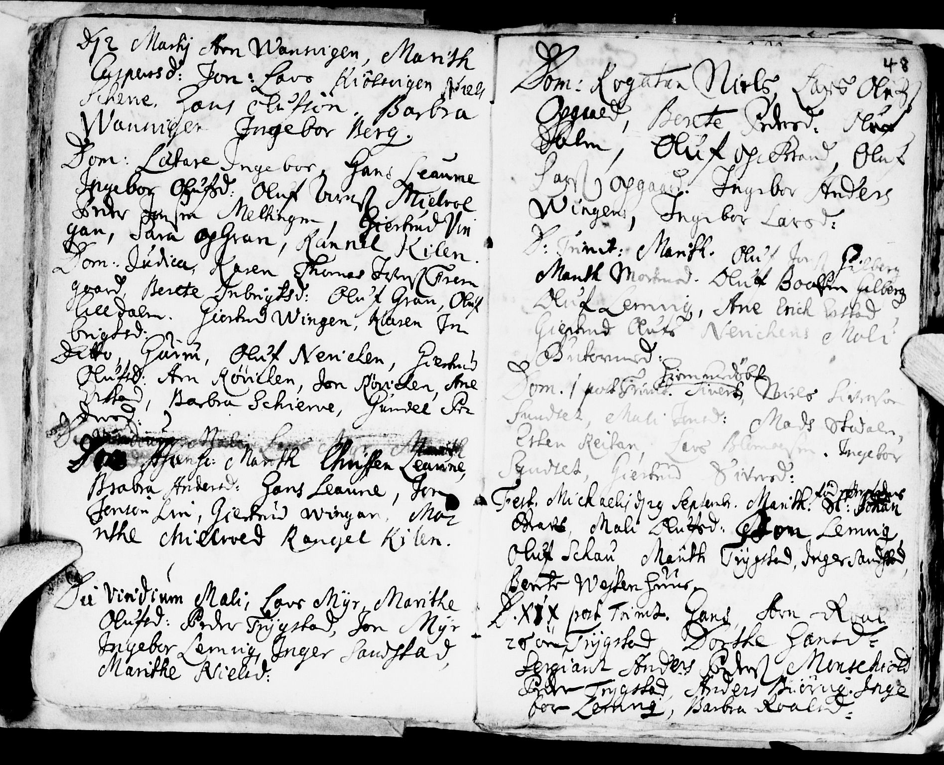 Ministerialprotokoller, klokkerbøker og fødselsregistre - Nord-Trøndelag, SAT/A-1458/722/L0214: Parish register (official) no. 722A01, 1692-1718, p. 48