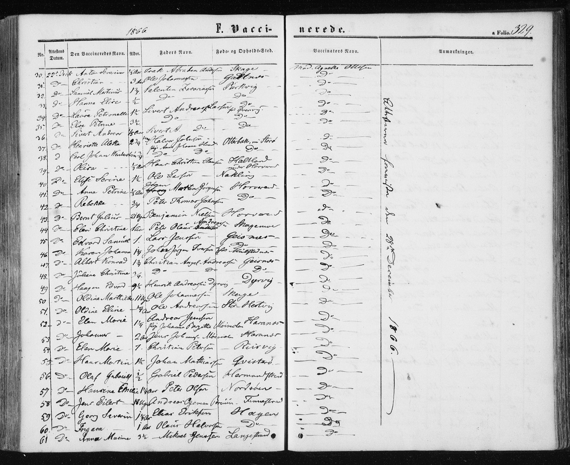 Ministerialprotokoller, klokkerbøker og fødselsregistre - Nord-Trøndelag, SAT/A-1458/780/L0641: Parish register (official) no. 780A06, 1857-1874, p. 329