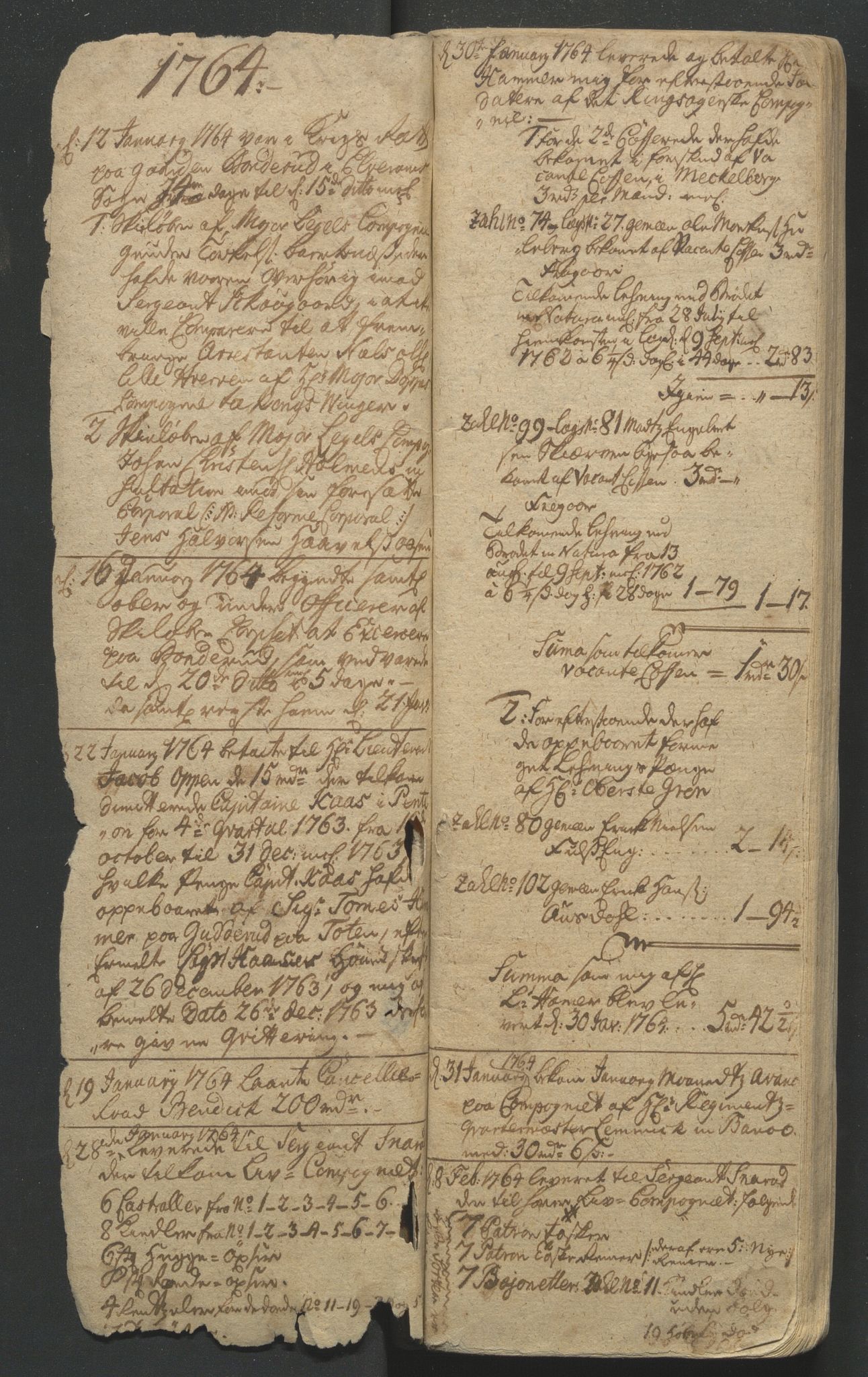 Åker i Vang, Hedmark, og familien Todderud, AV/SAH-ARK-010/G/Ga/L0001/0003: Dagbøker / Dagbok, 1763-1777