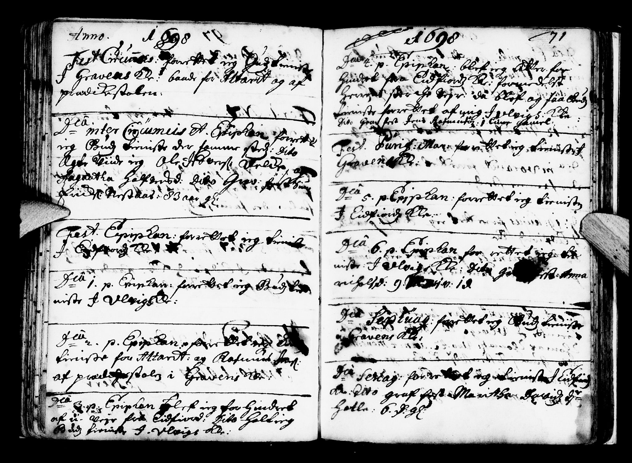 Ulvik sokneprestembete, SAB/A-78801/H/Haa: Parish register (official) no. A 2, 1689-1706, p. 71