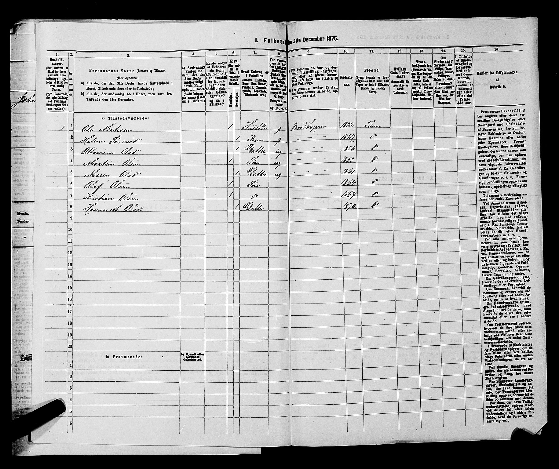 RA, 1875 census for 0130P Tune, 1875, p. 1859